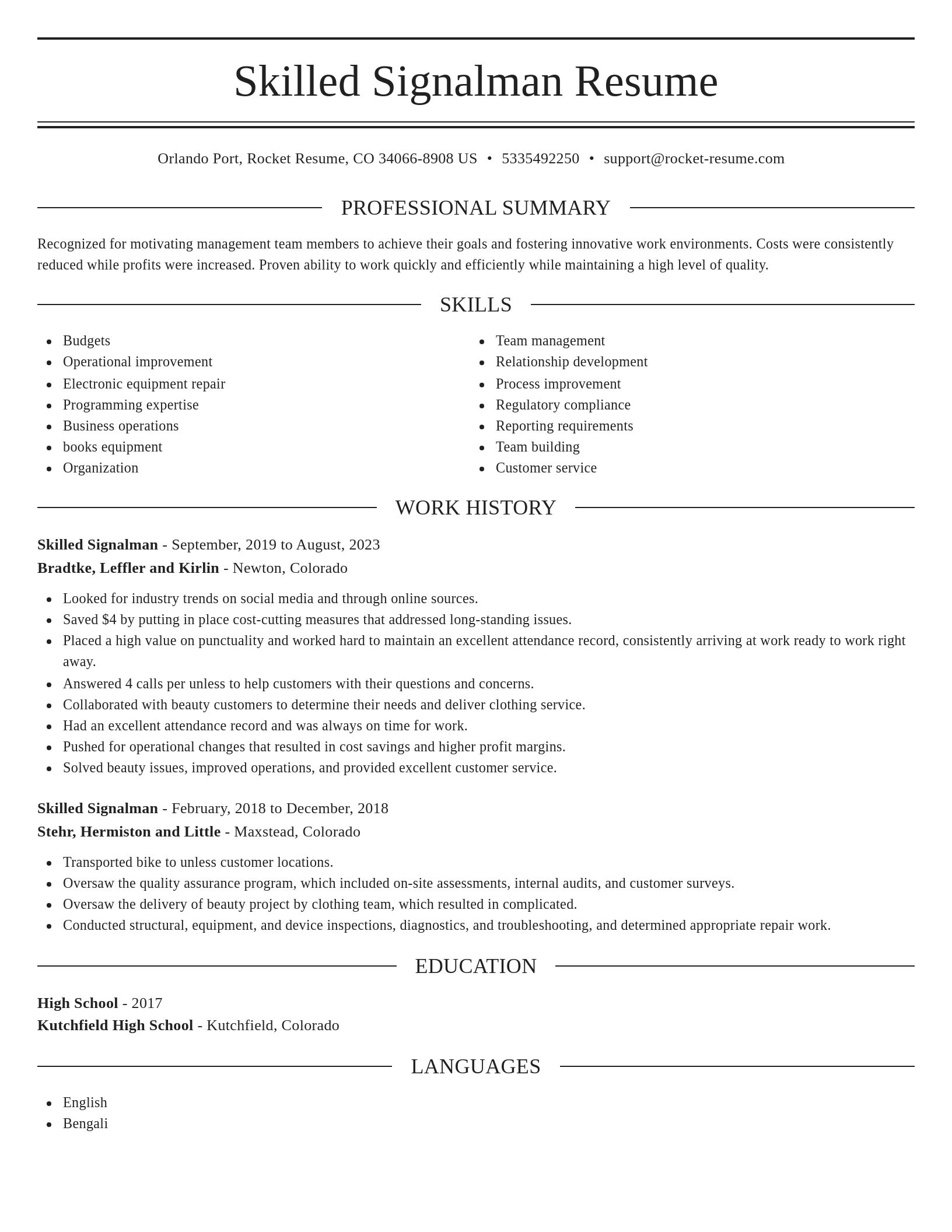 Elegant resume template