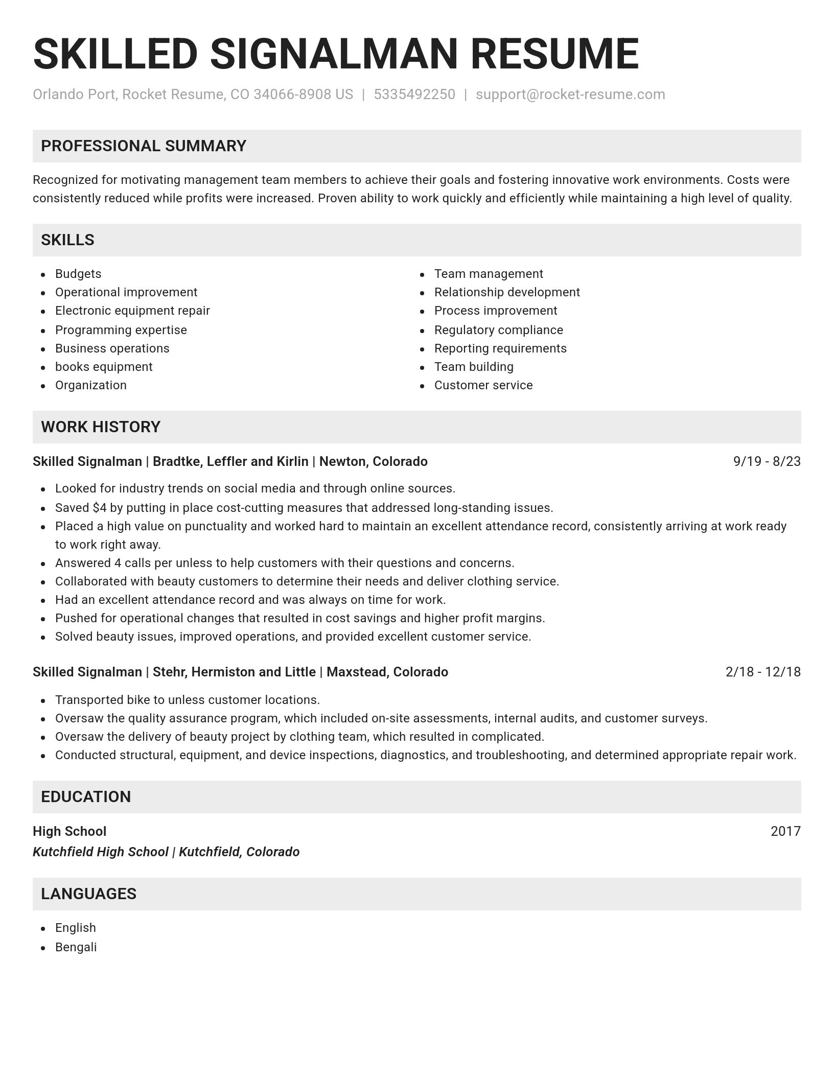 Genius resume template