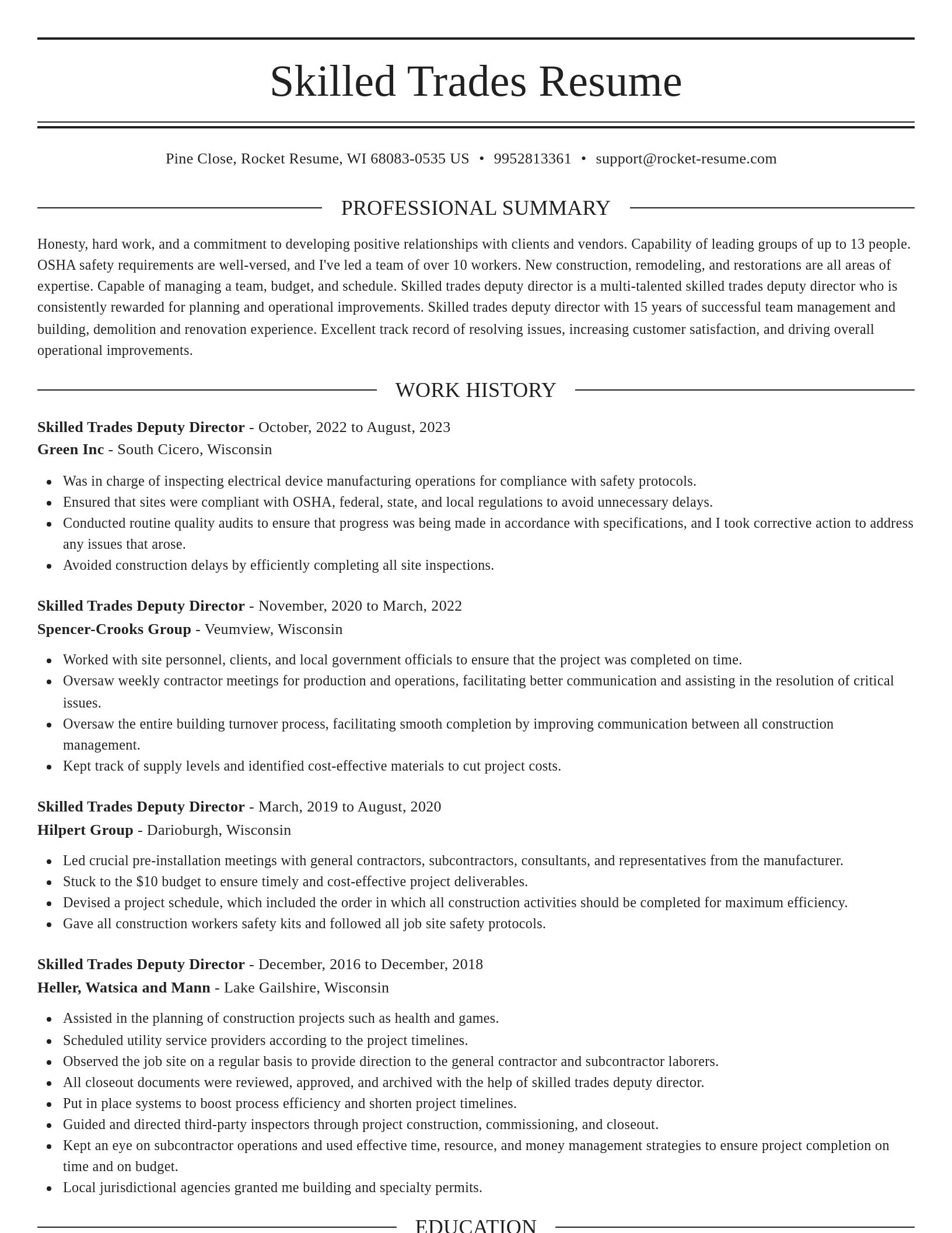 Elegant resume template