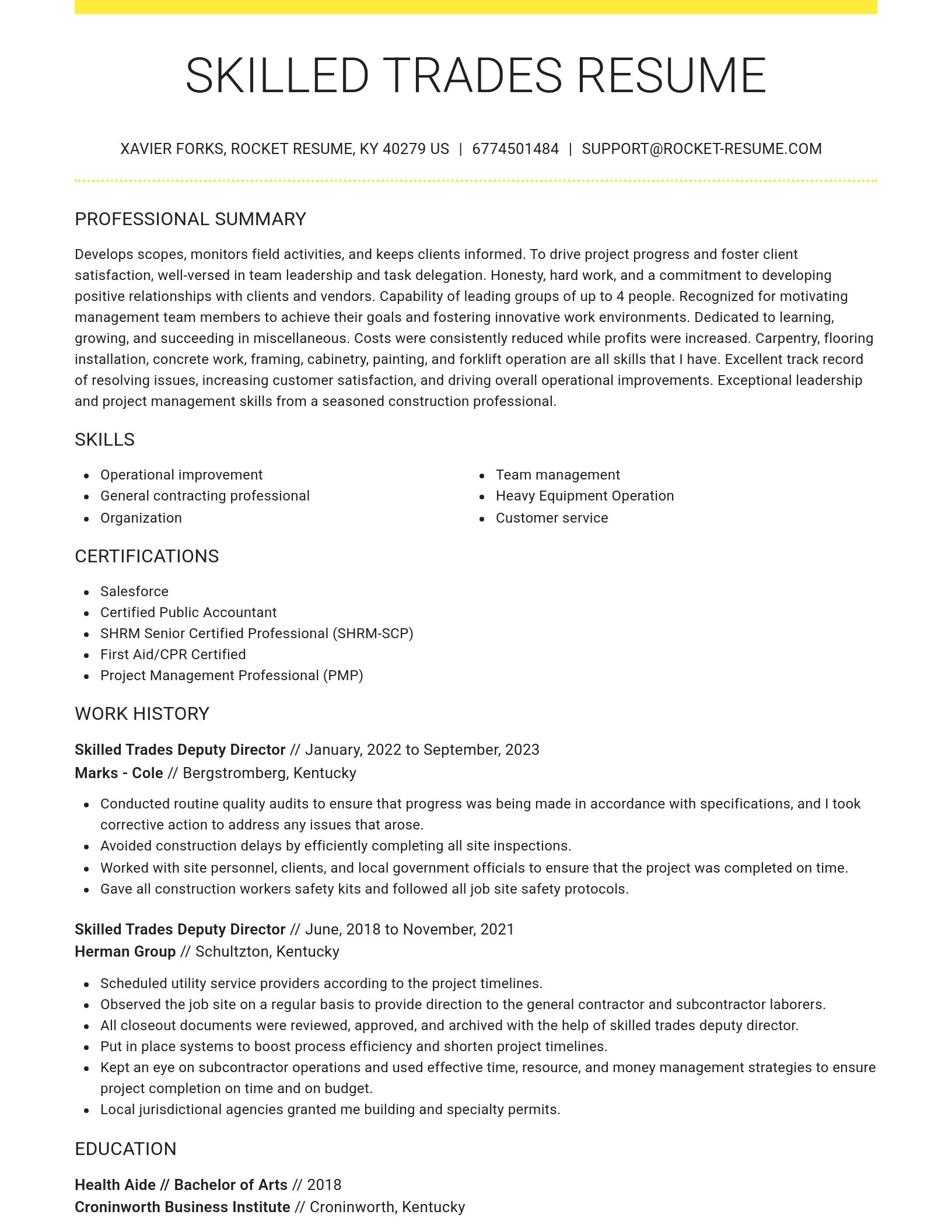 Grand resume template