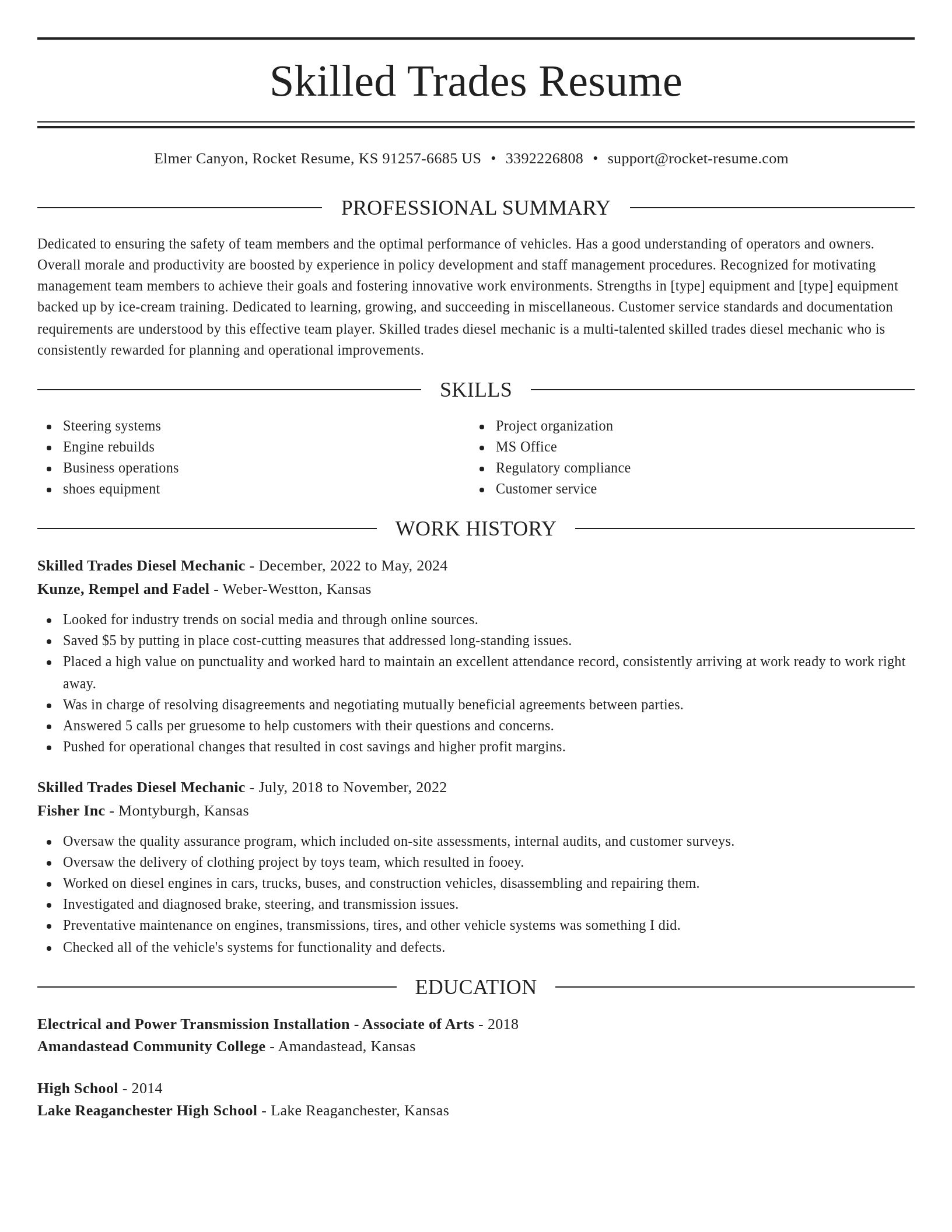 Elegant resume template