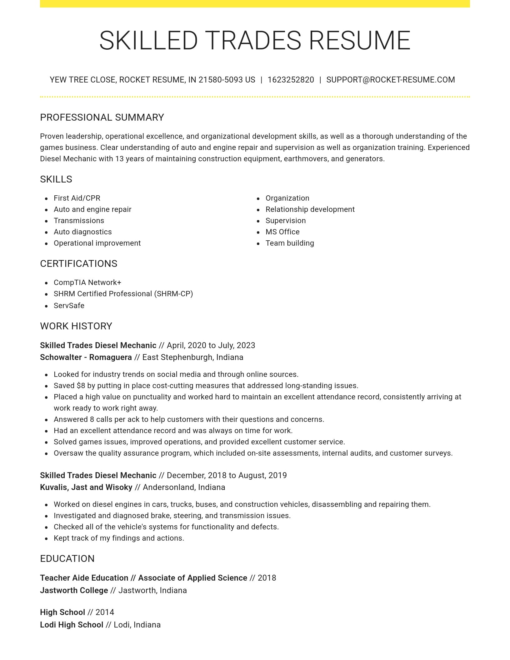 Grand resume template