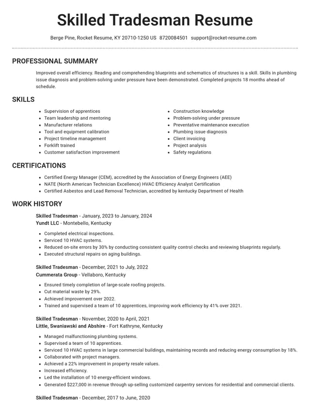 Brilliant resume template