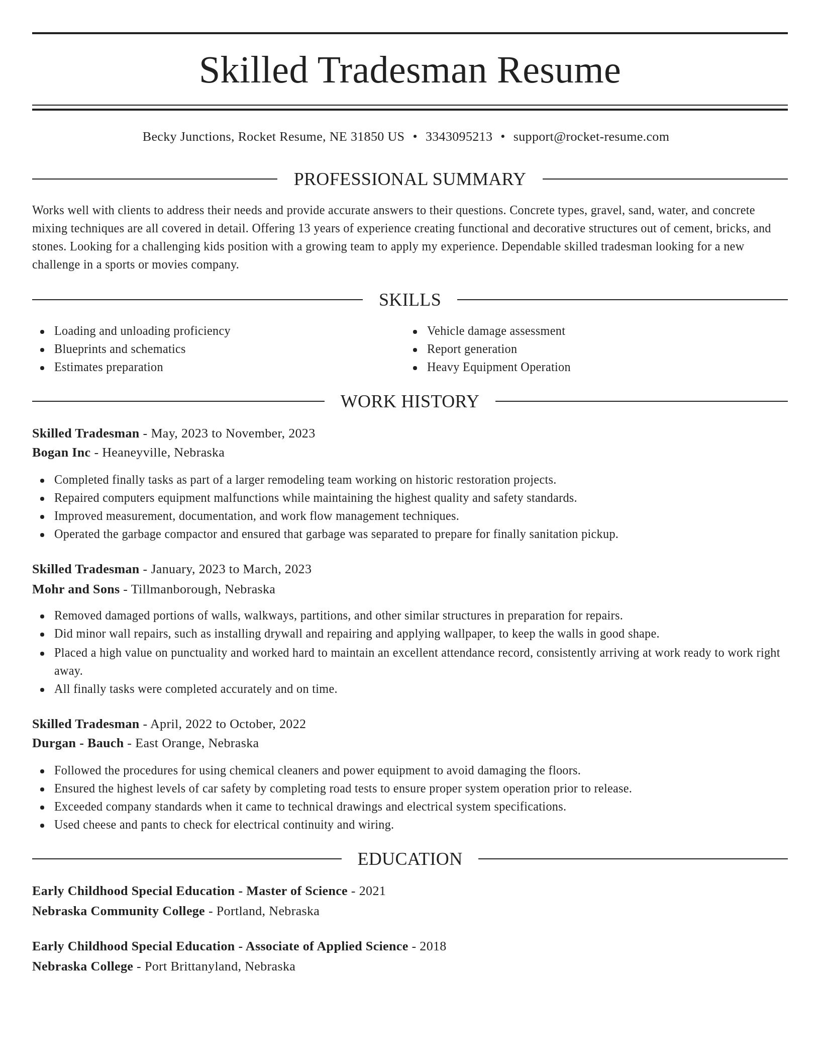 Elegant resume template