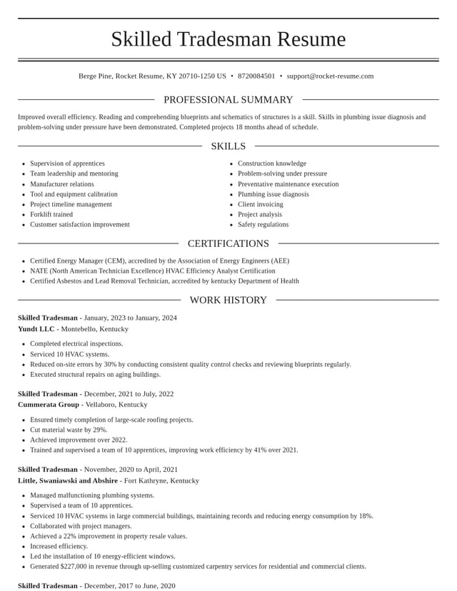Elegant resume template