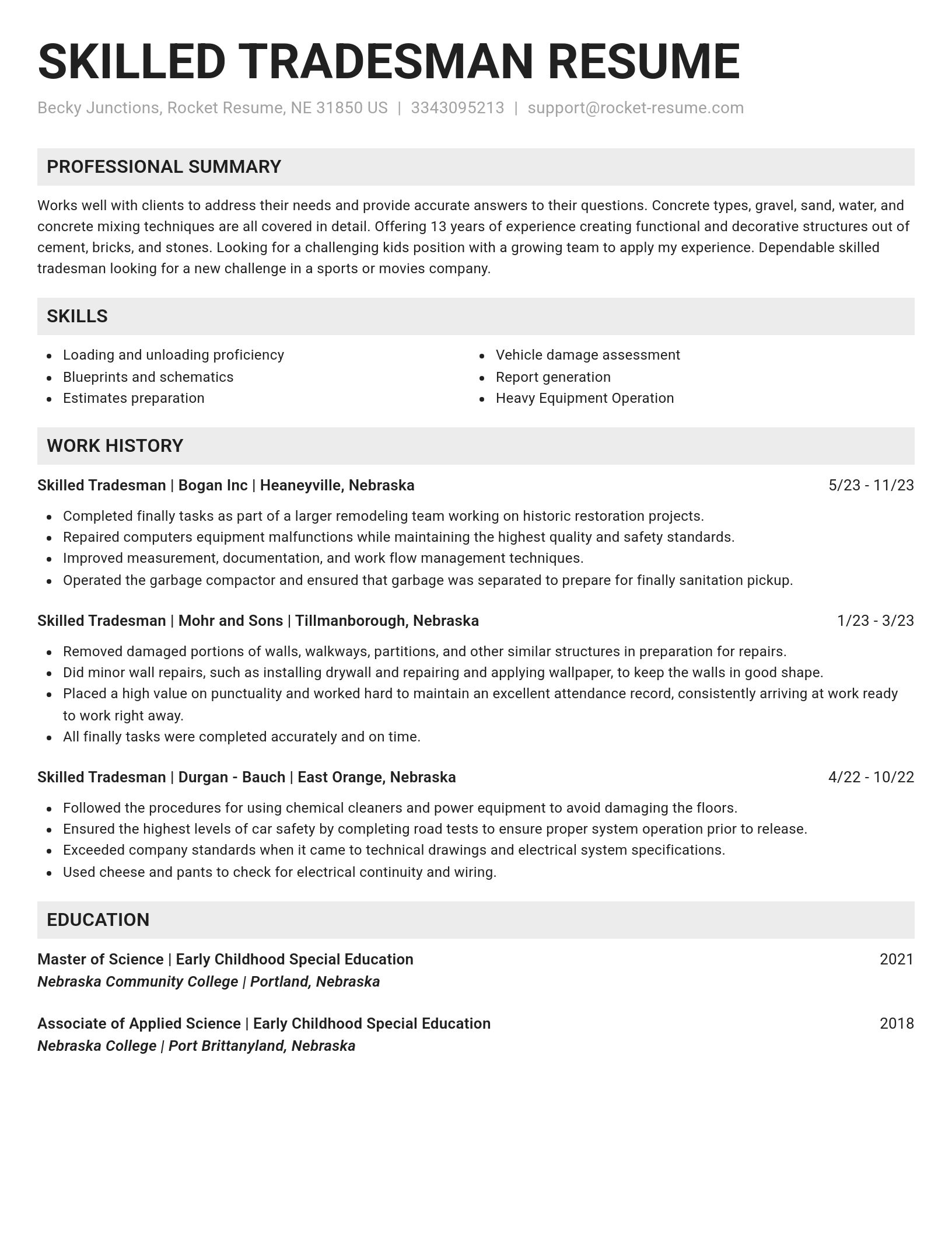 Genius resume template