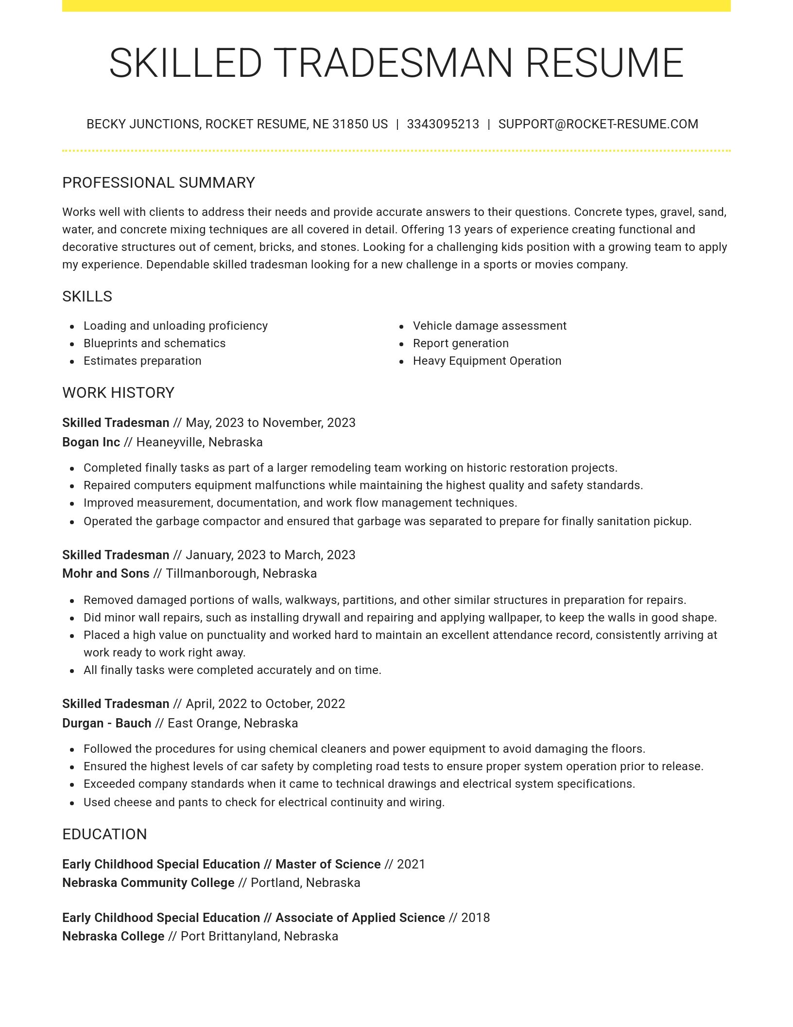 Grand resume template