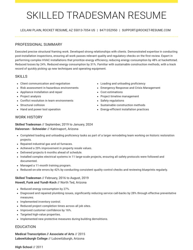 Grand resume template