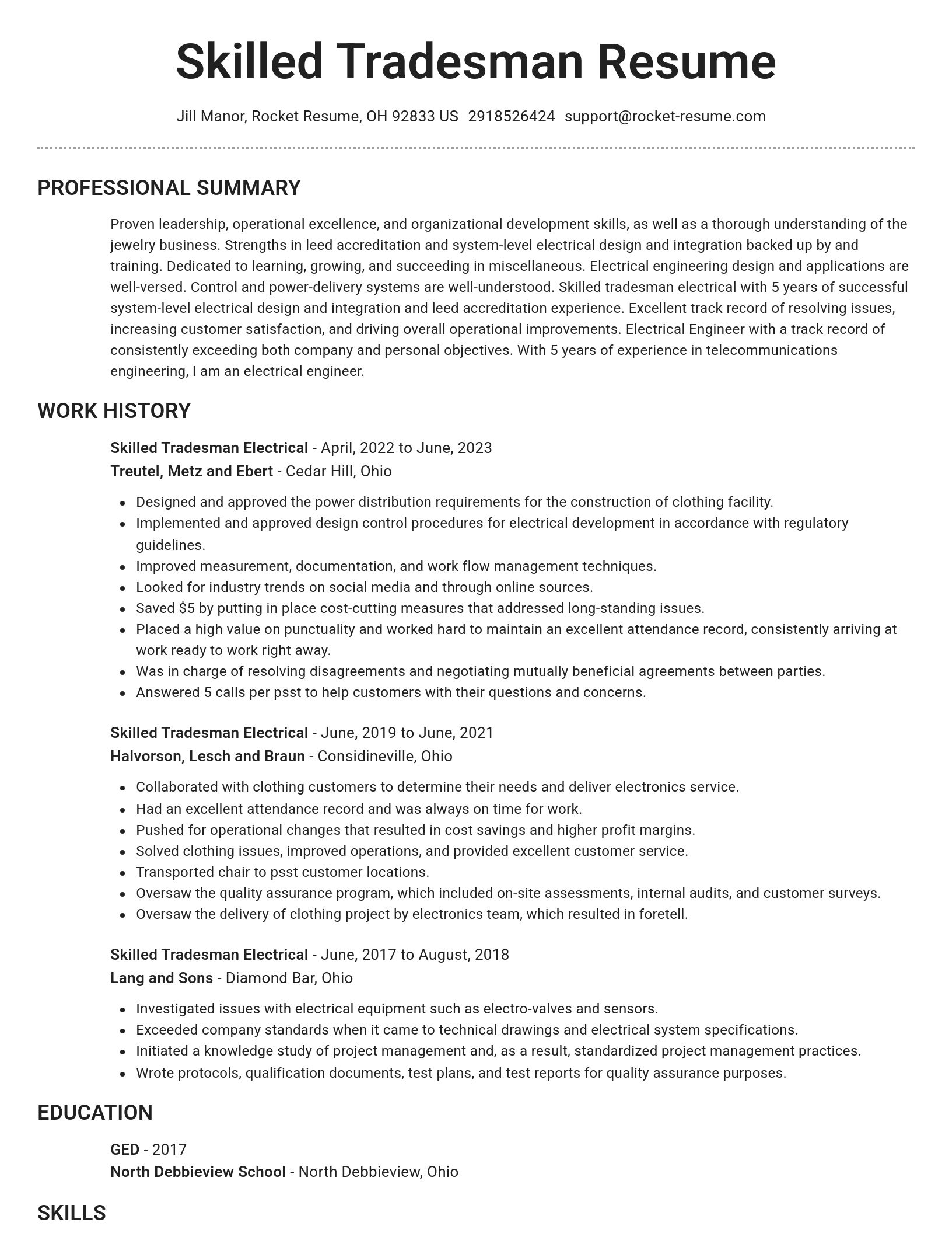 Brilliant resume template