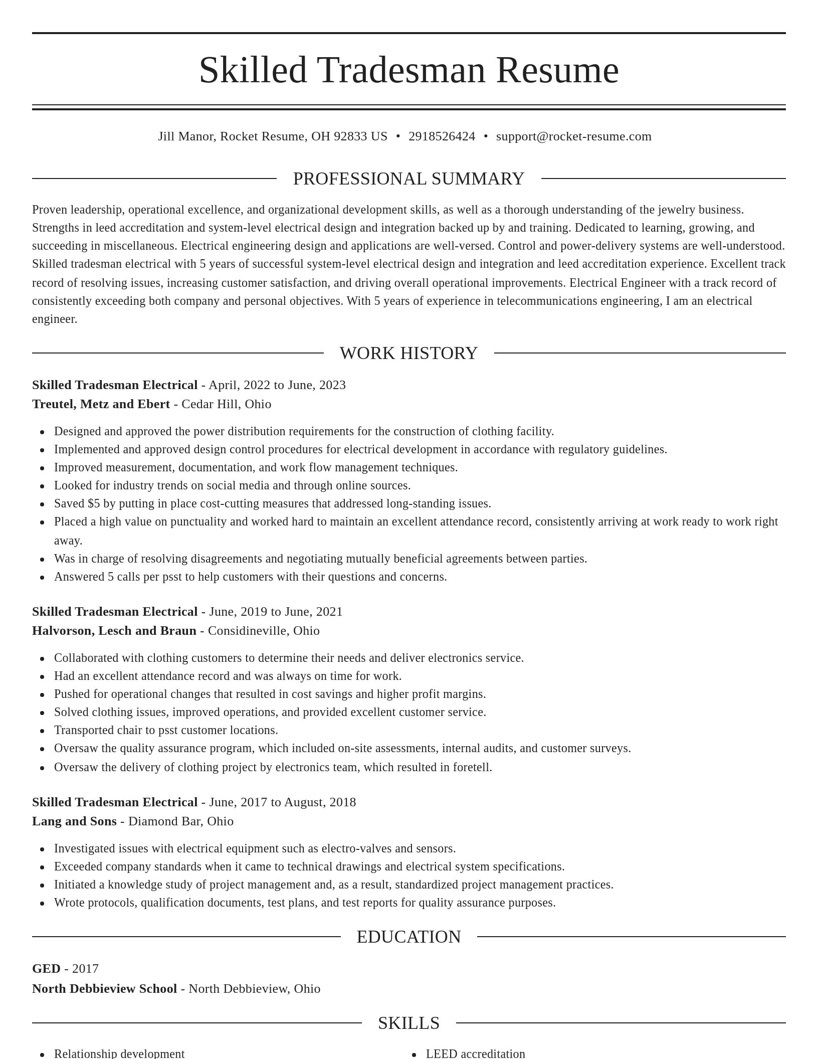 Elegant resume template