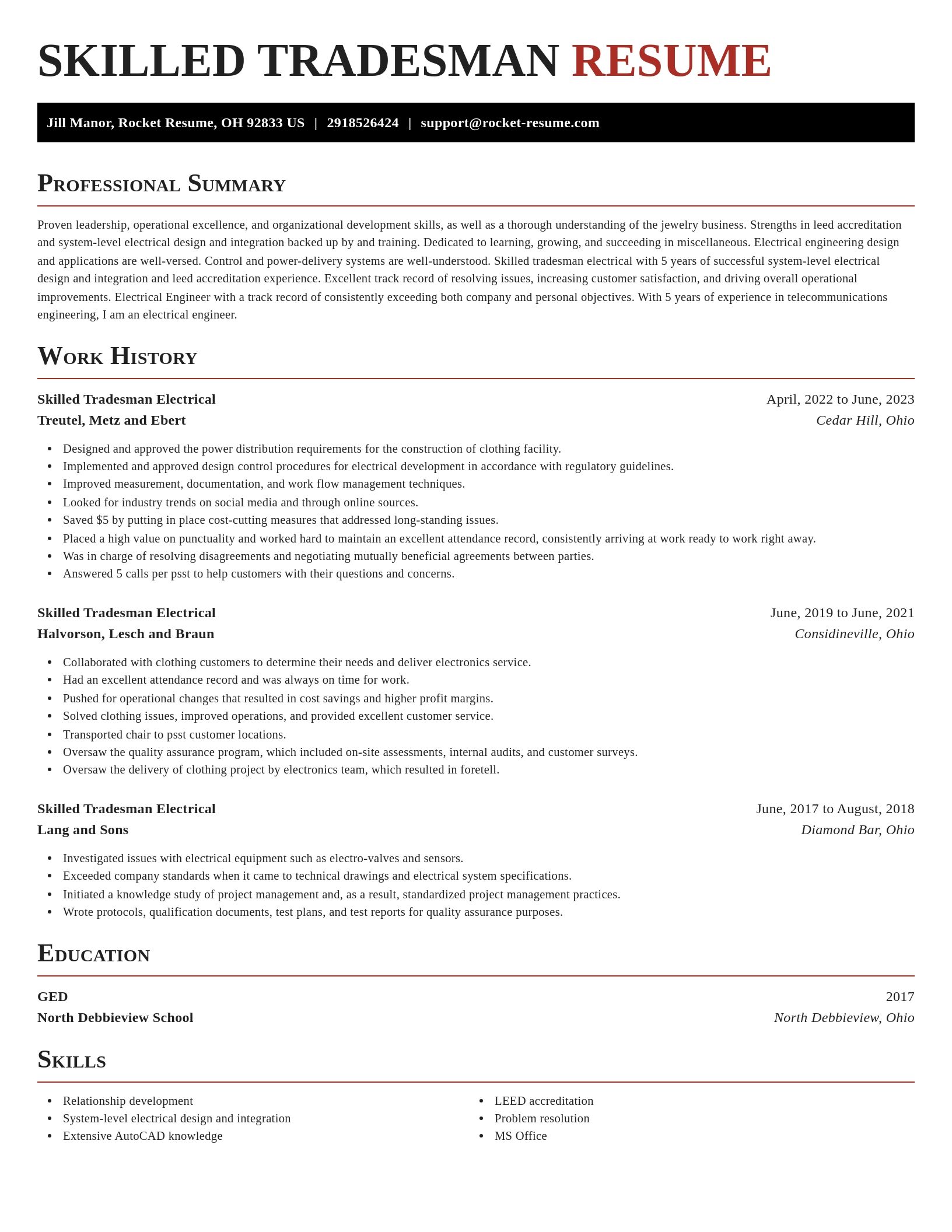 Exquisite resume template