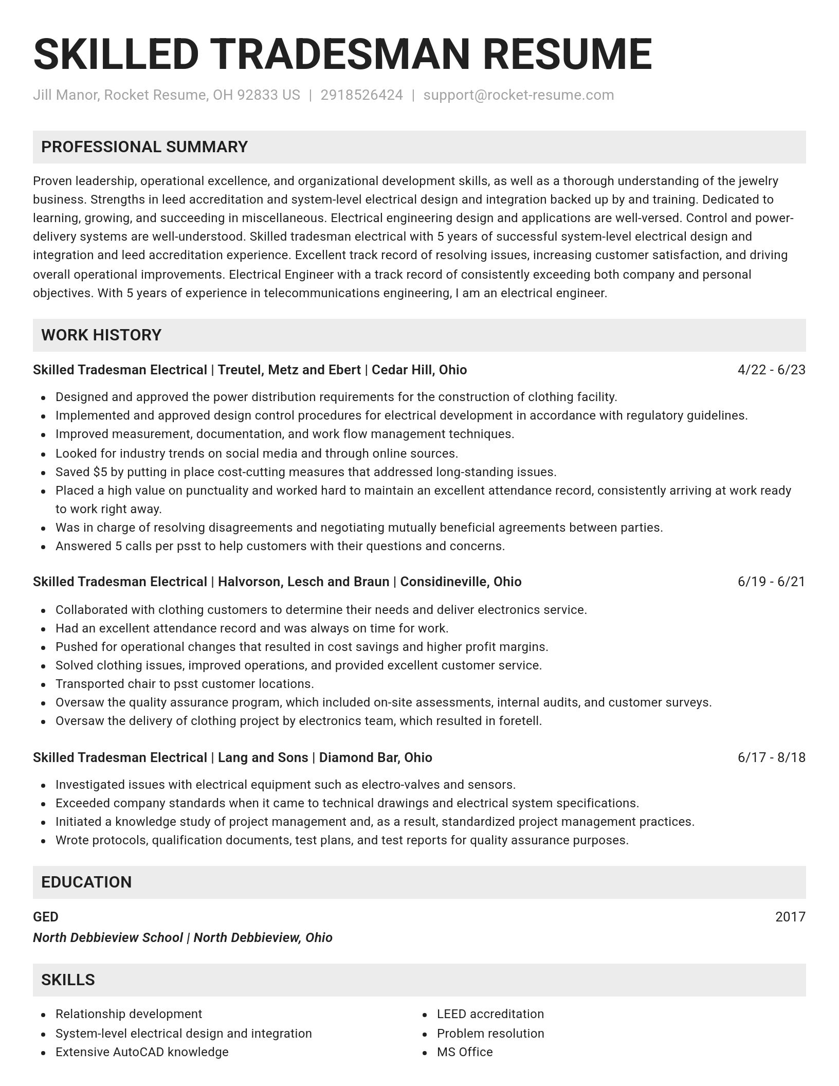 Genius resume template