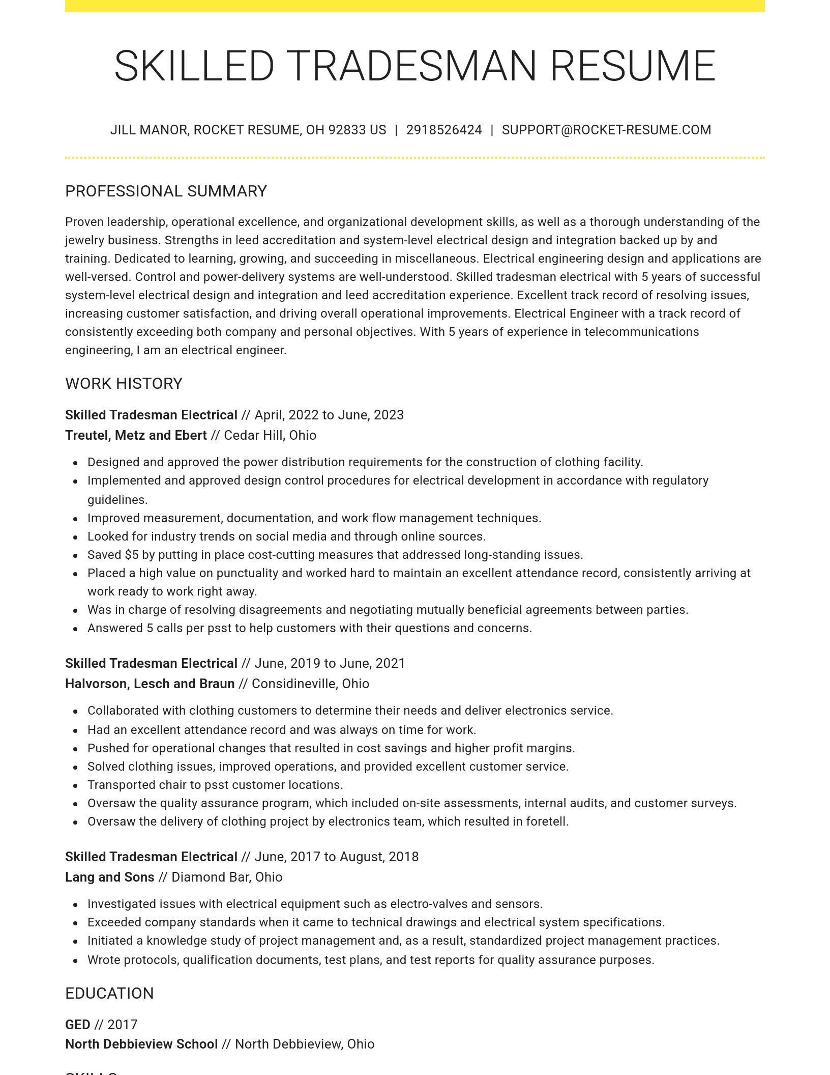 Grand resume template