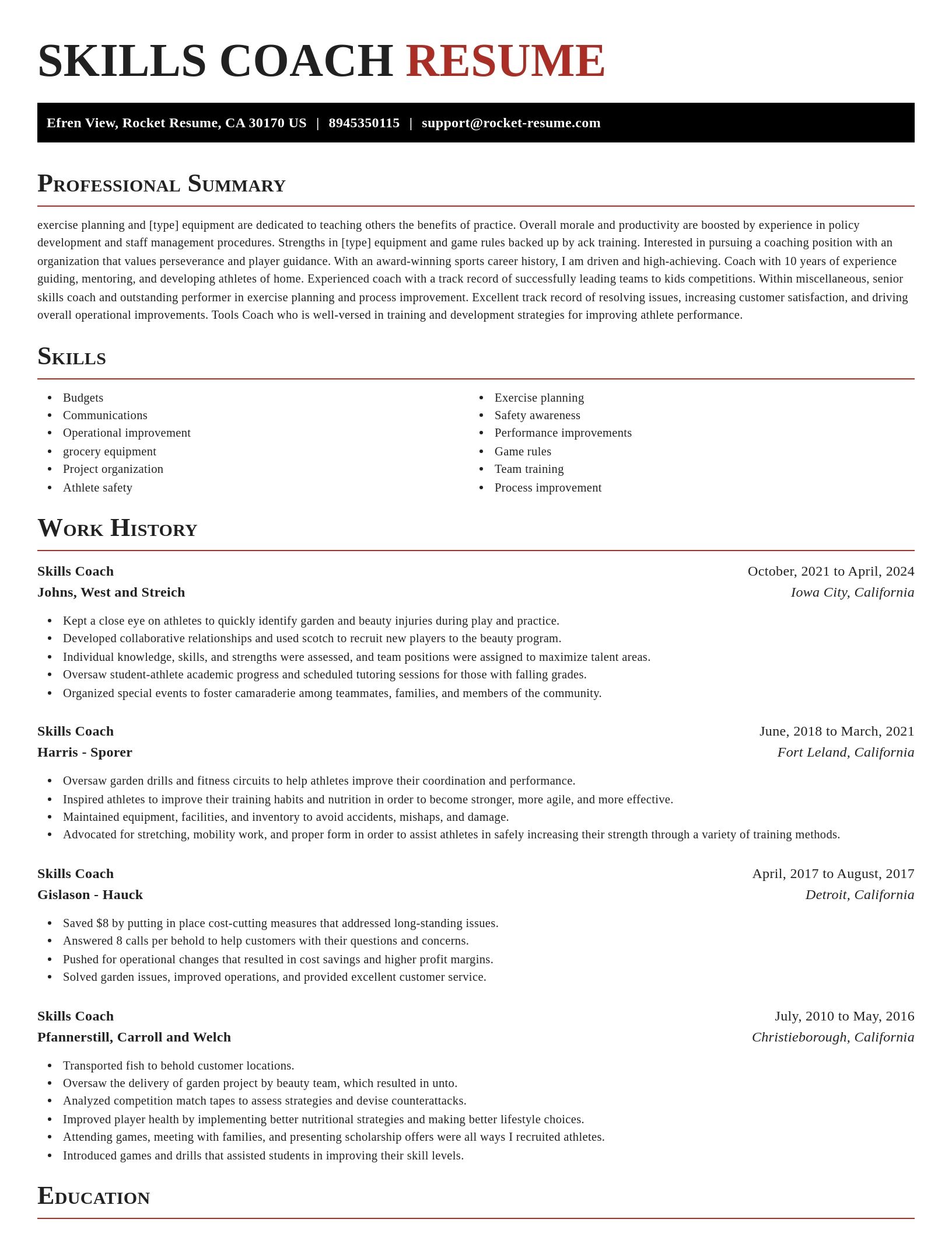 Exquisite resume template