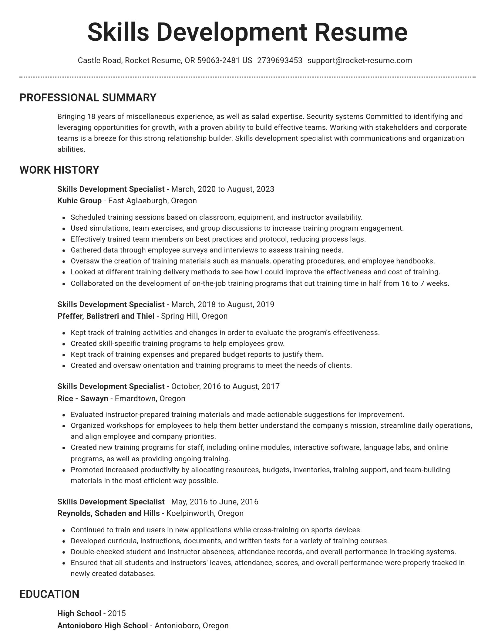 Brilliant resume template