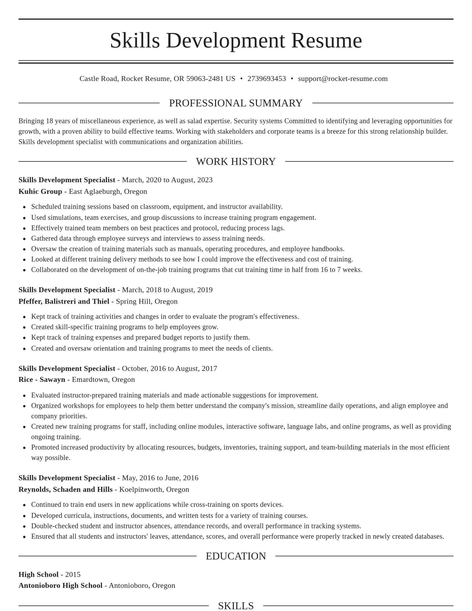 Elegant resume template