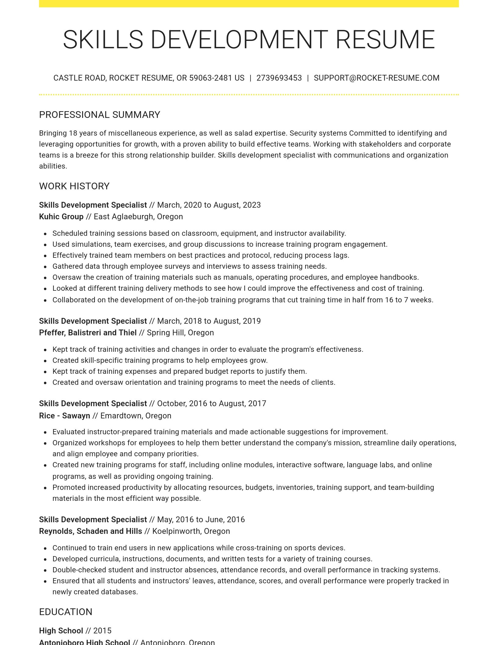 Grand resume template