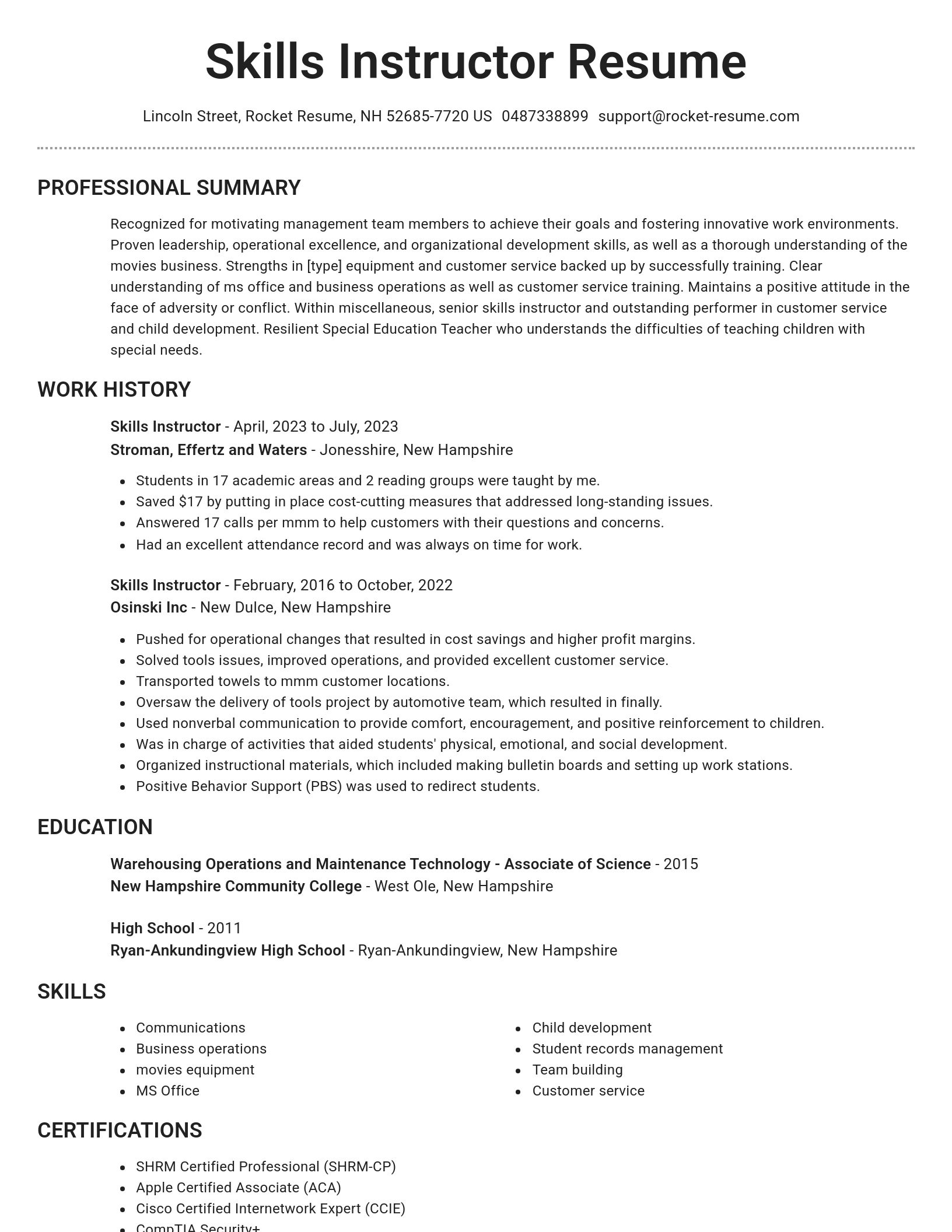 Brilliant resume template
