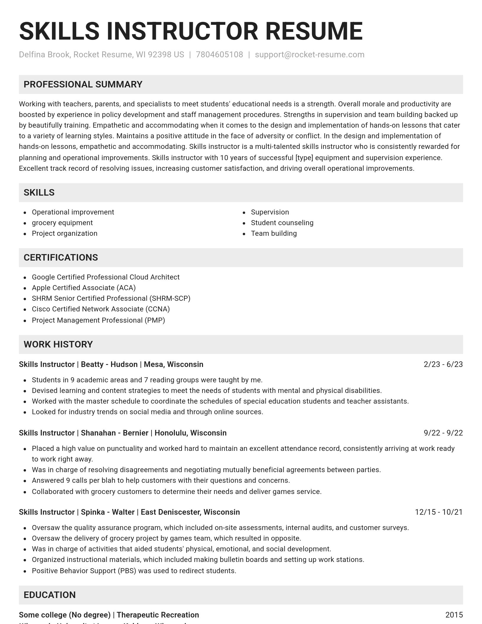 Genius resume template