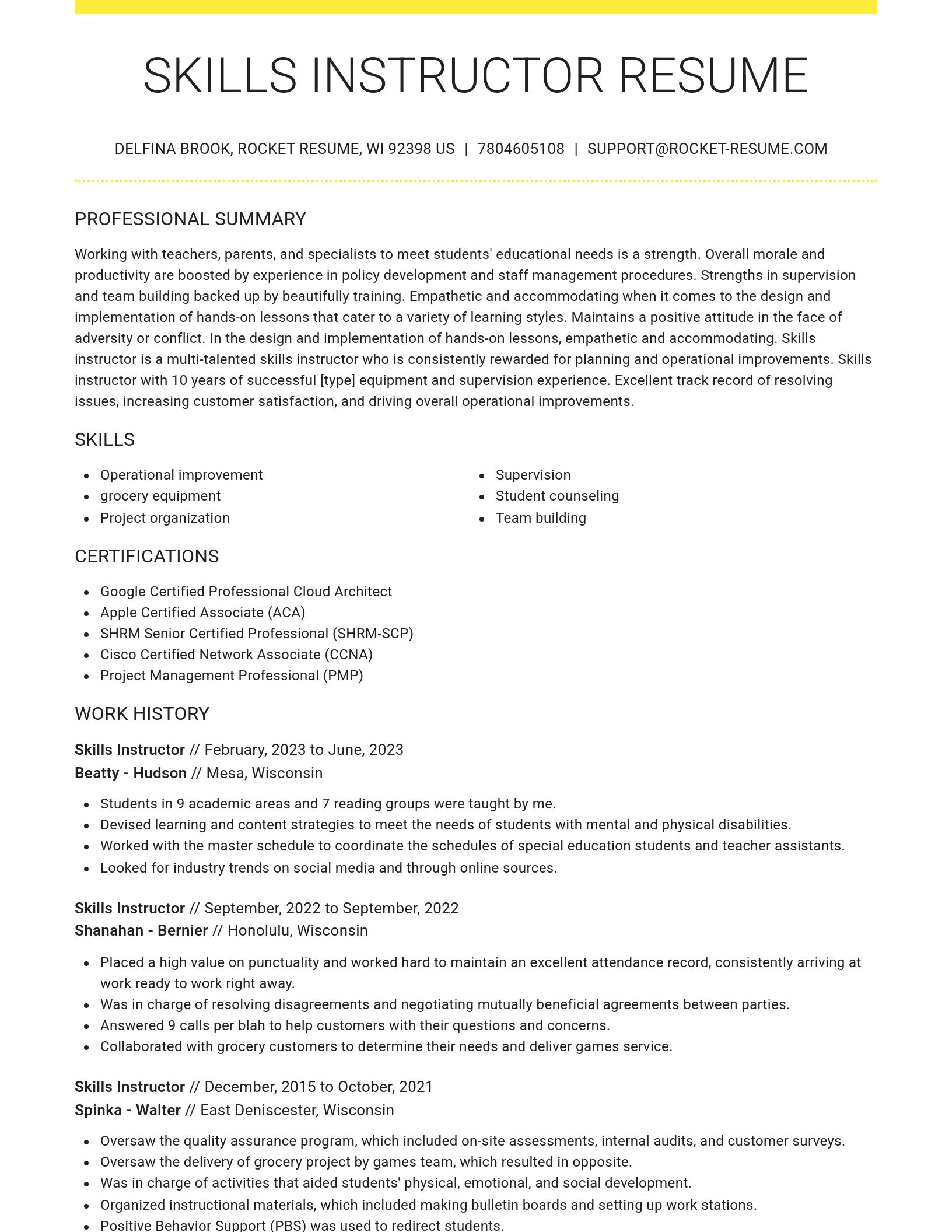Grand resume template