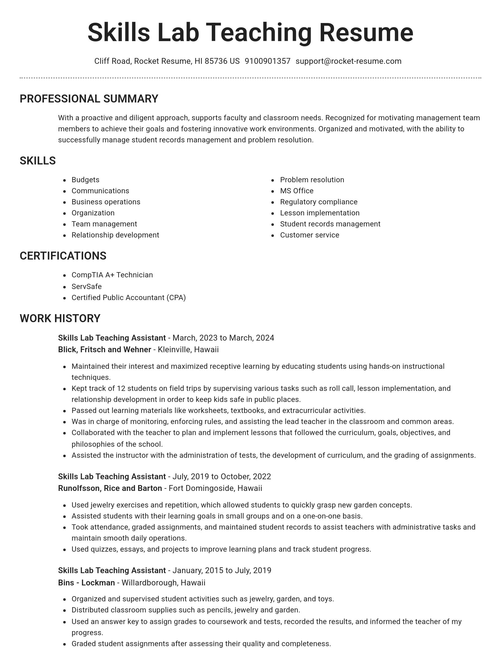 Brilliant resume template