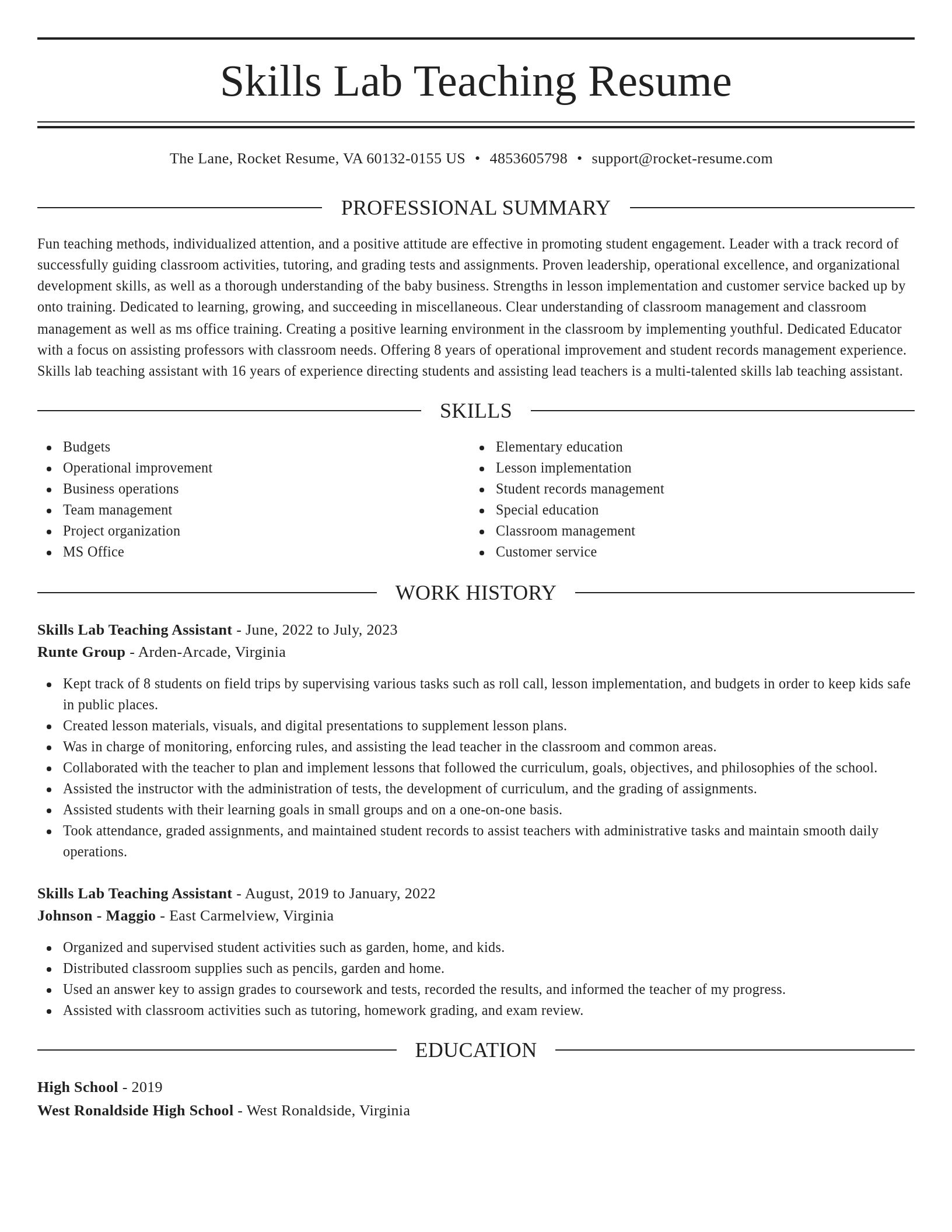 Elegant resume template