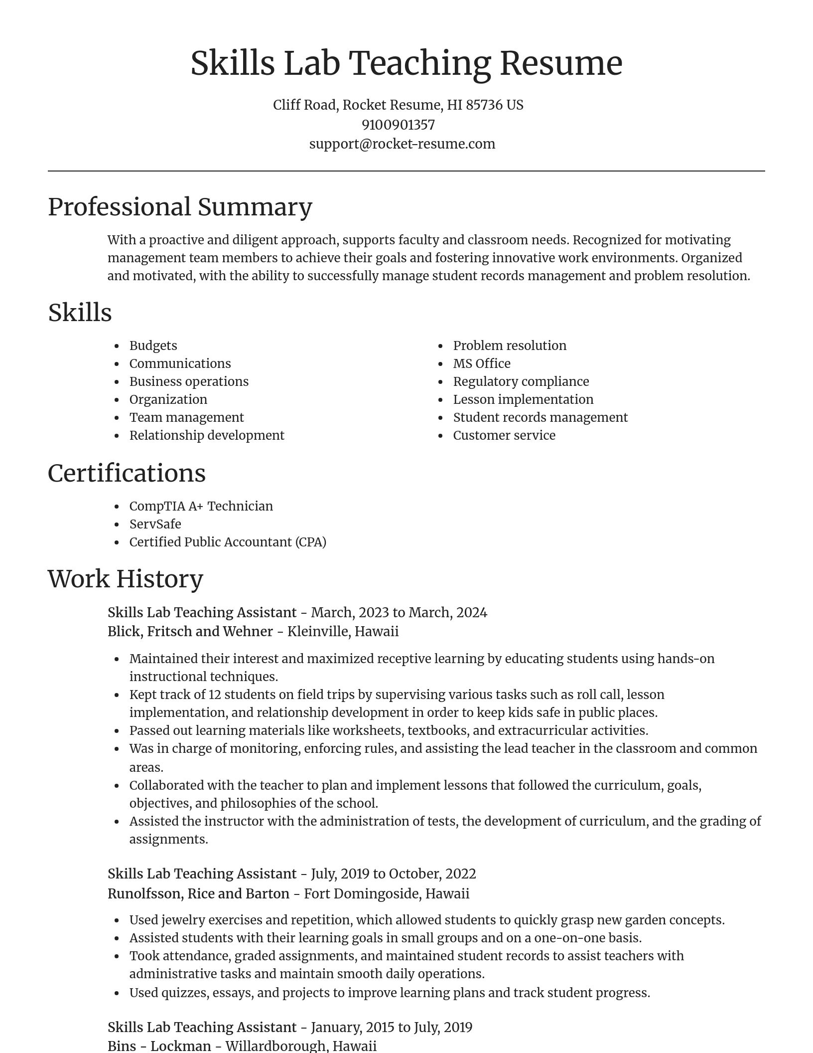 Focal Point resume template