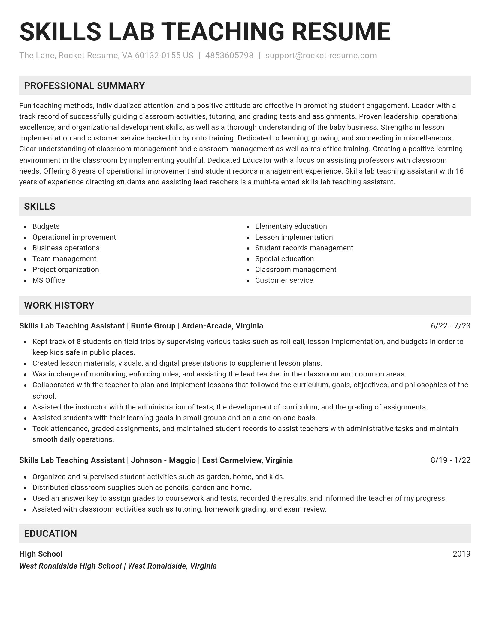 Genius resume template