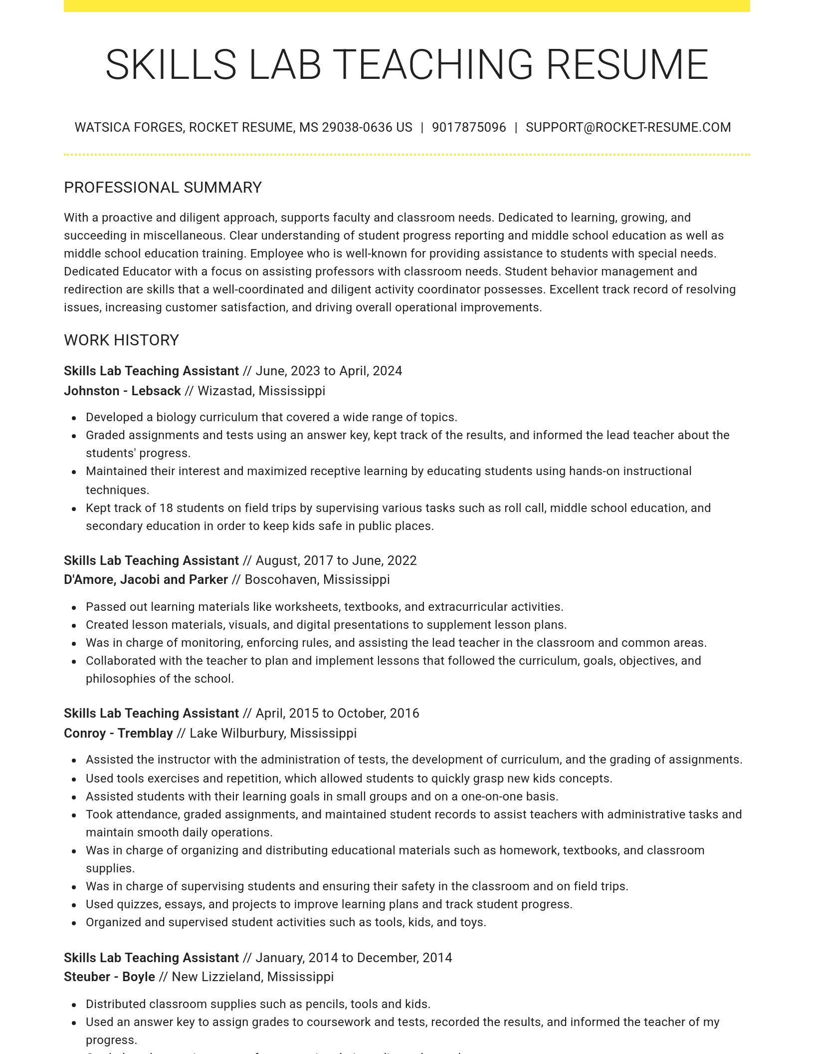 Grand resume template