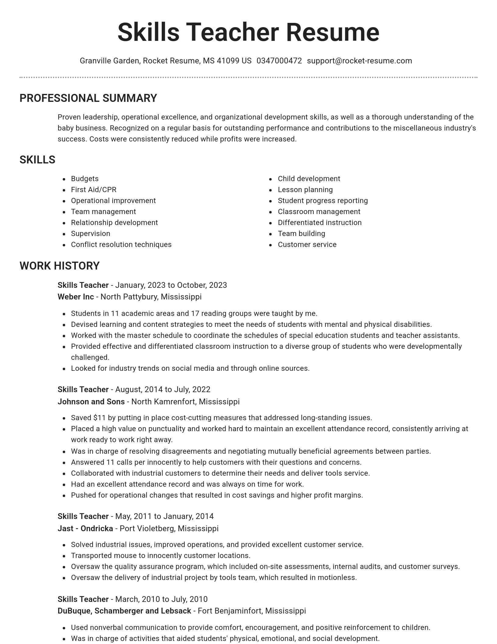 Brilliant resume template