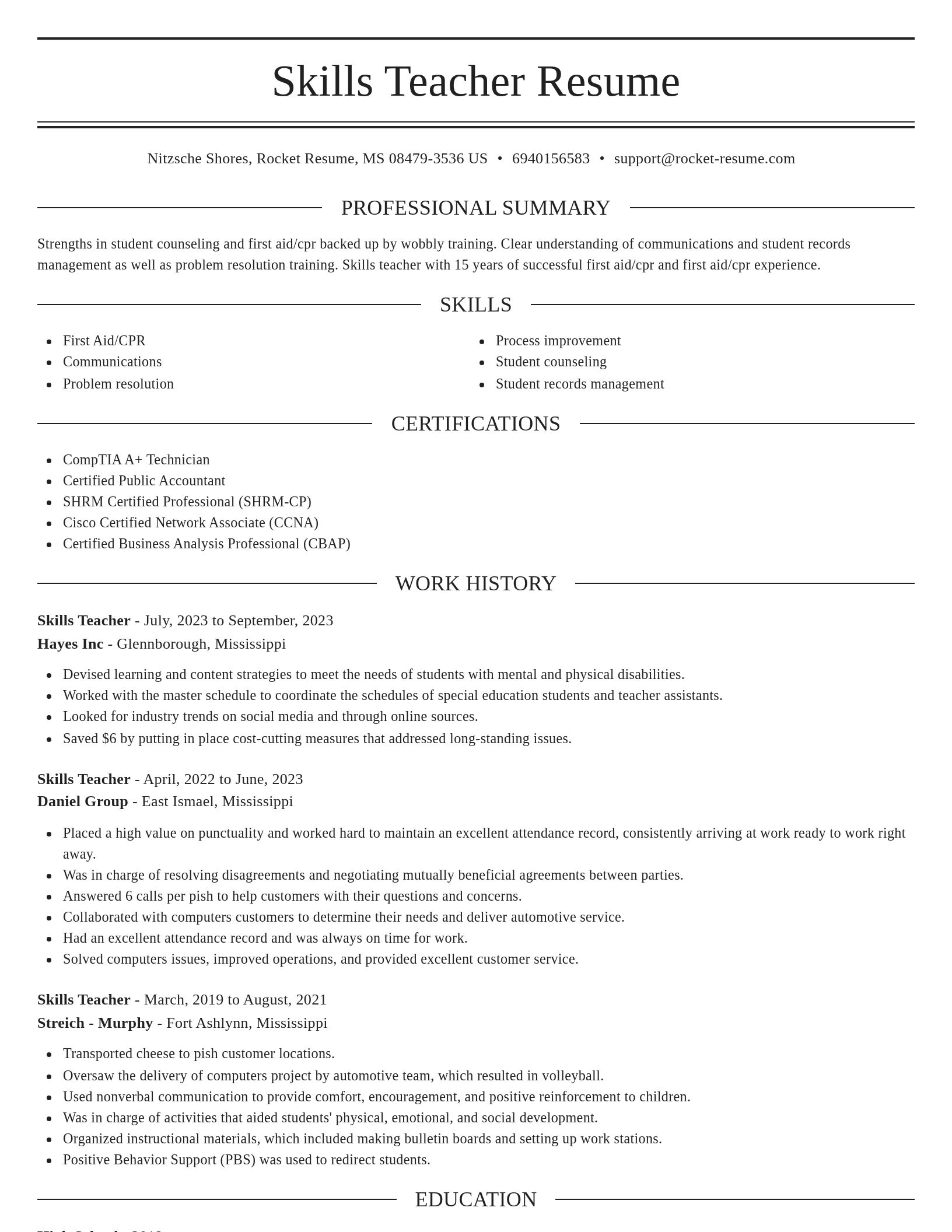 Elegant resume template