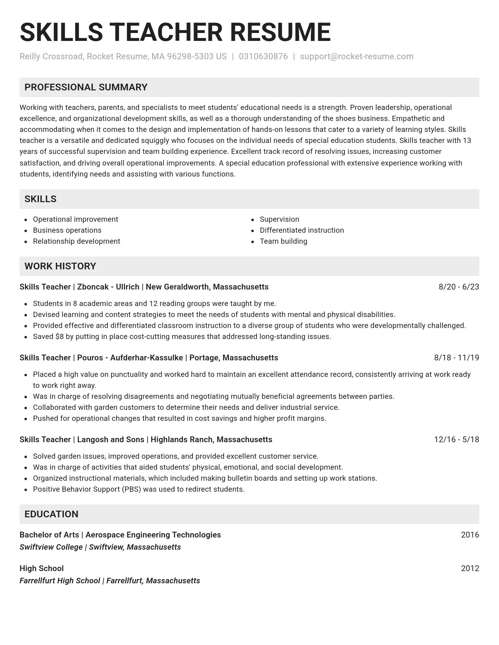 Genius resume template