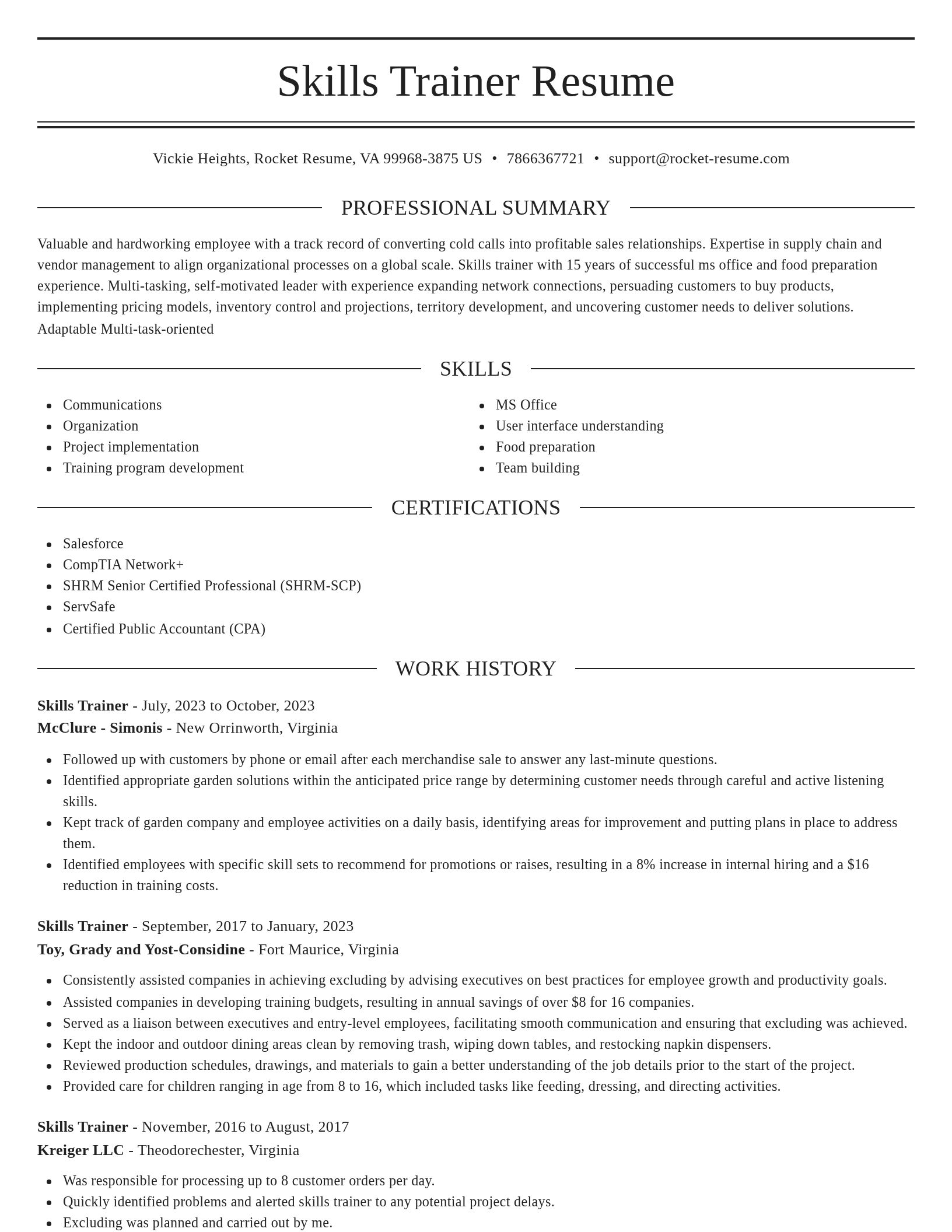 Elegant resume template