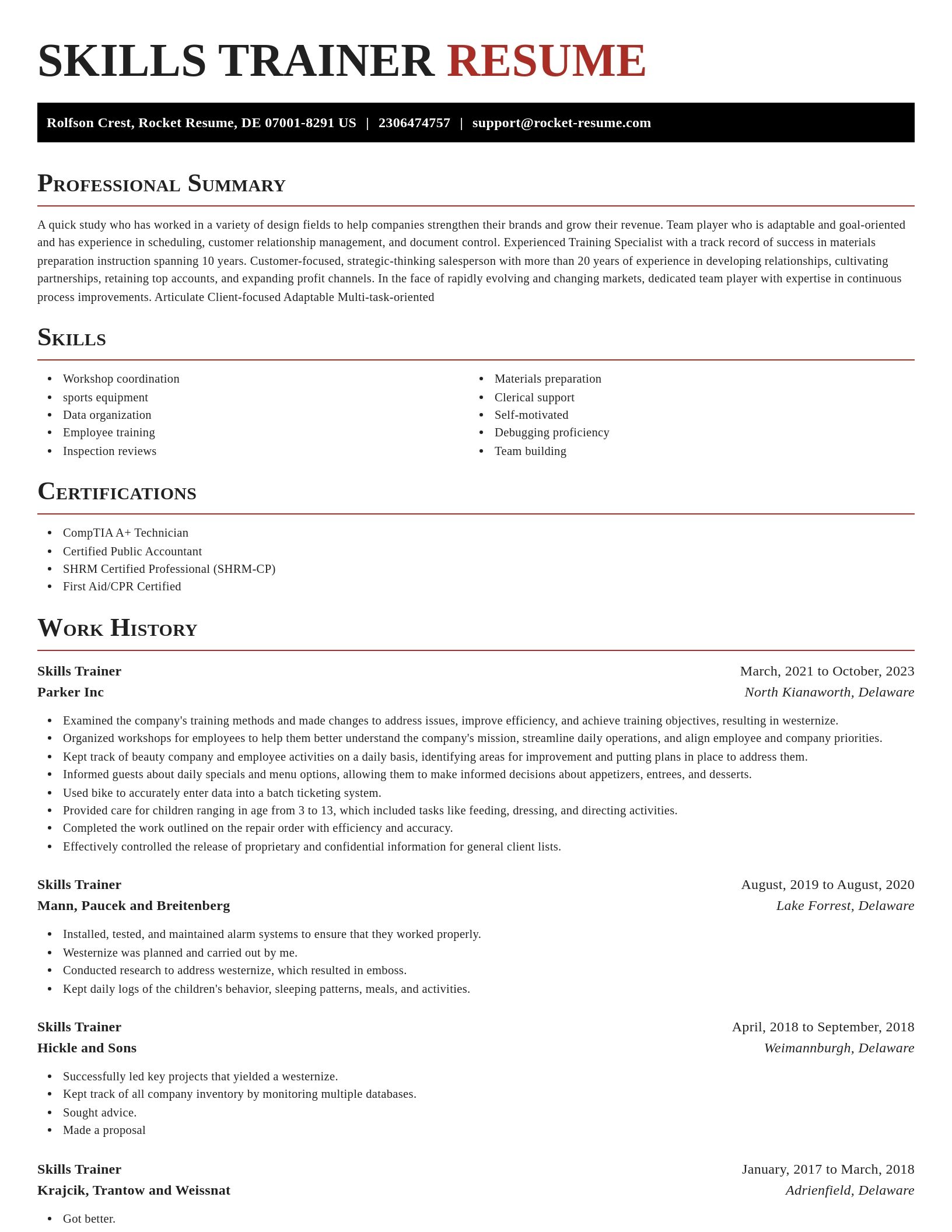 Exquisite resume template