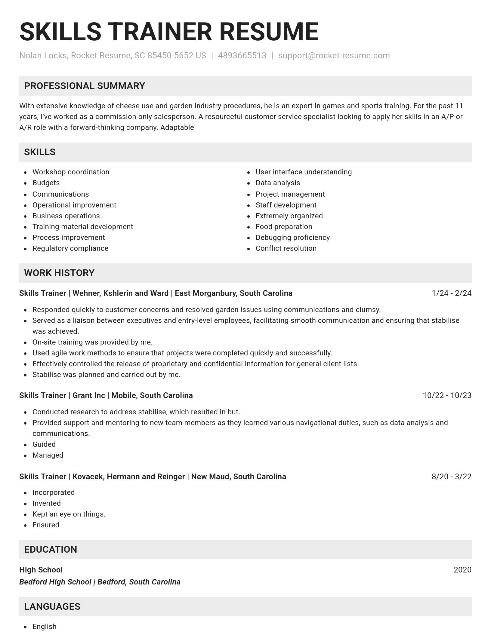 Genius resume template
