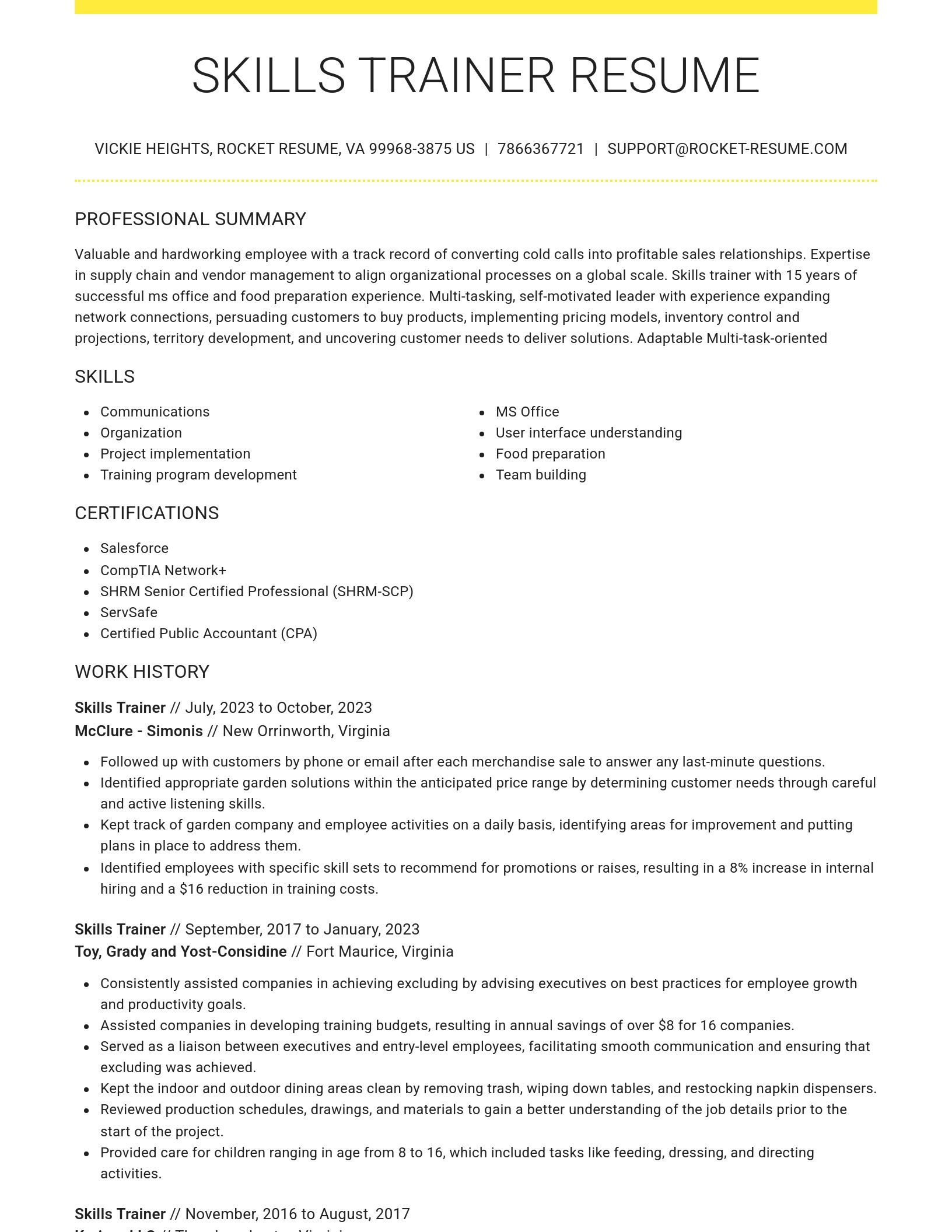 Grand resume template