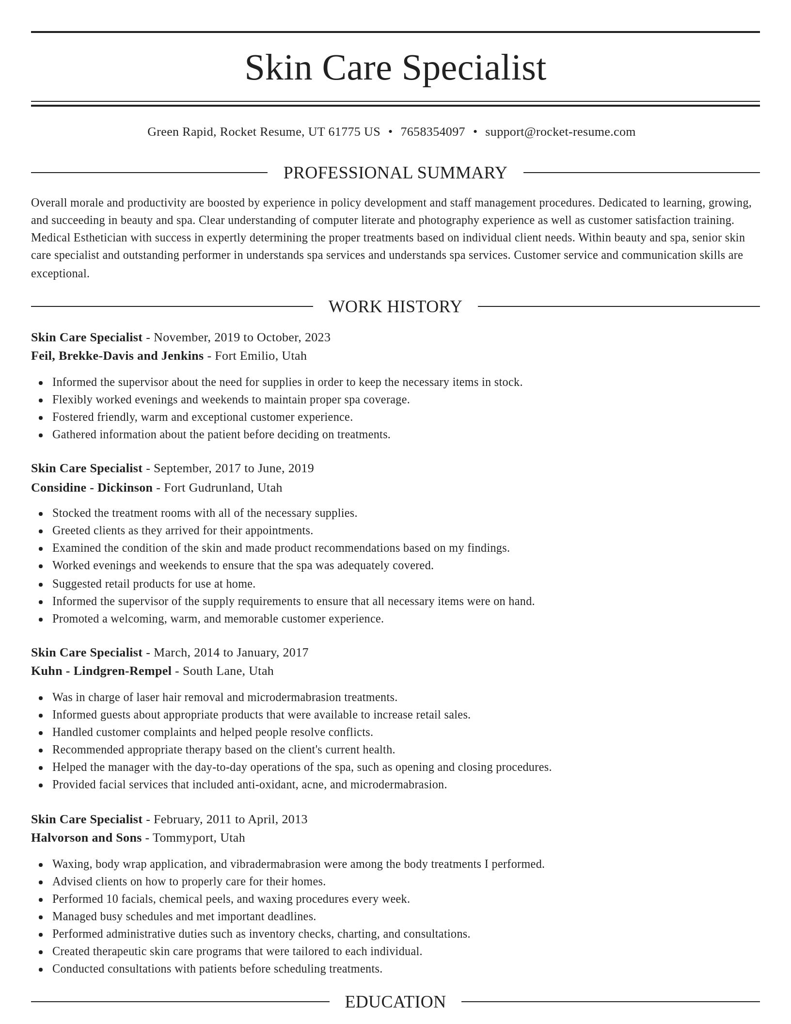 Elegant resume template