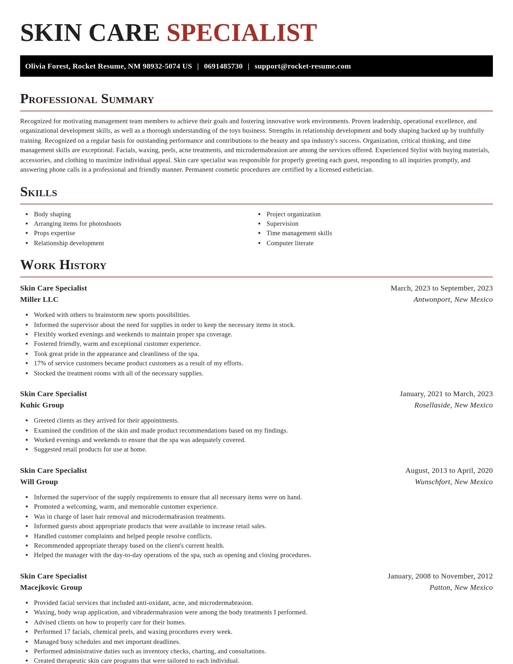 Exquisite resume template