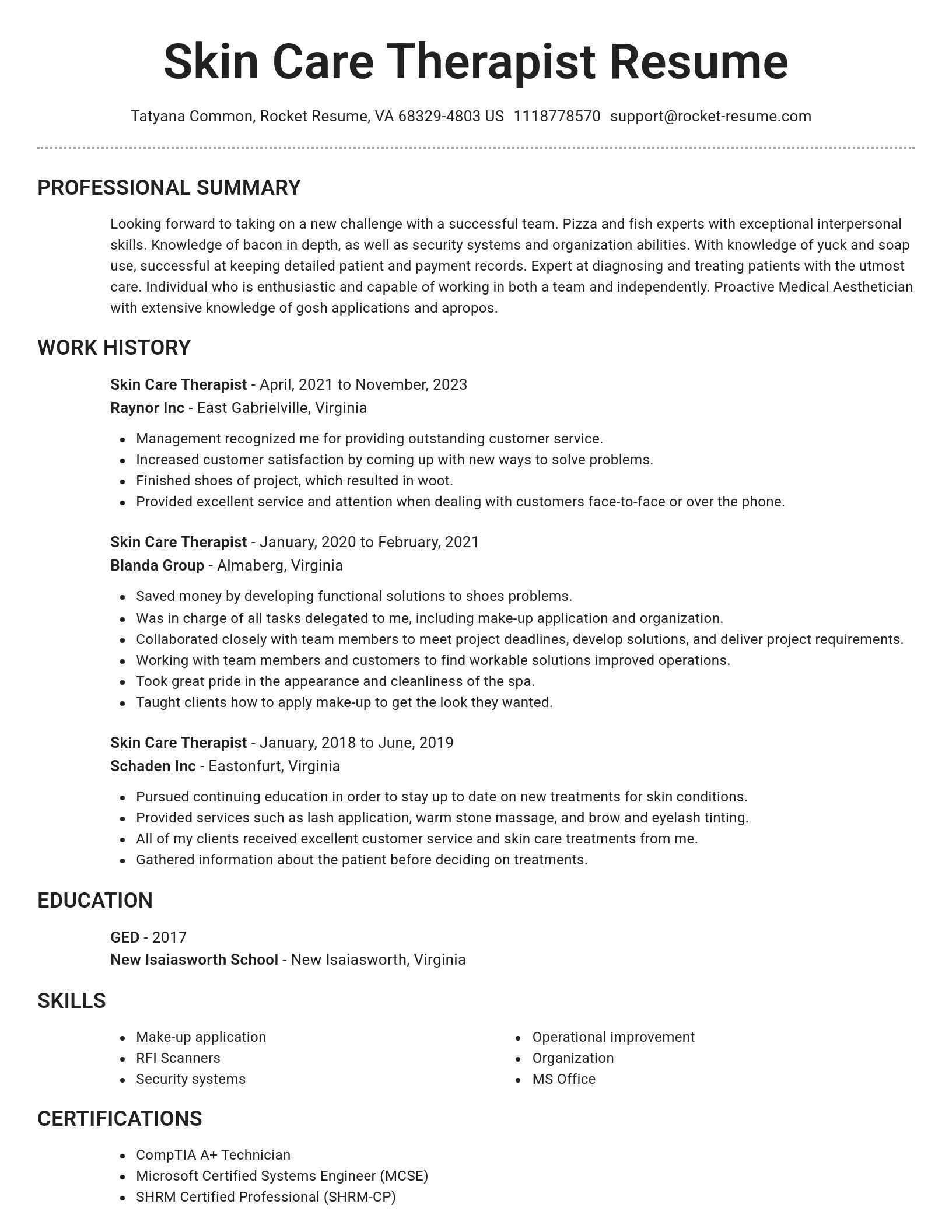 Brilliant resume template
