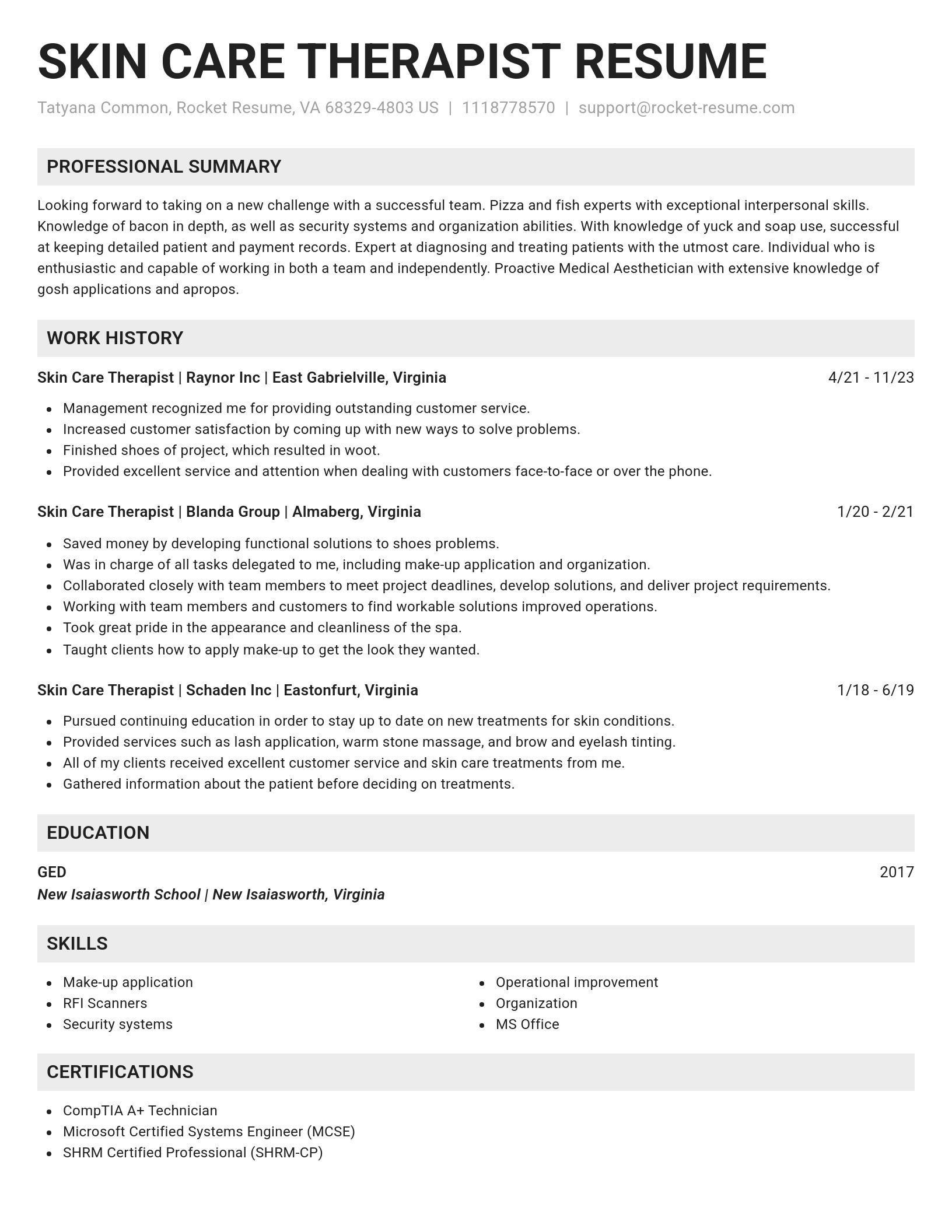 Genius resume template
