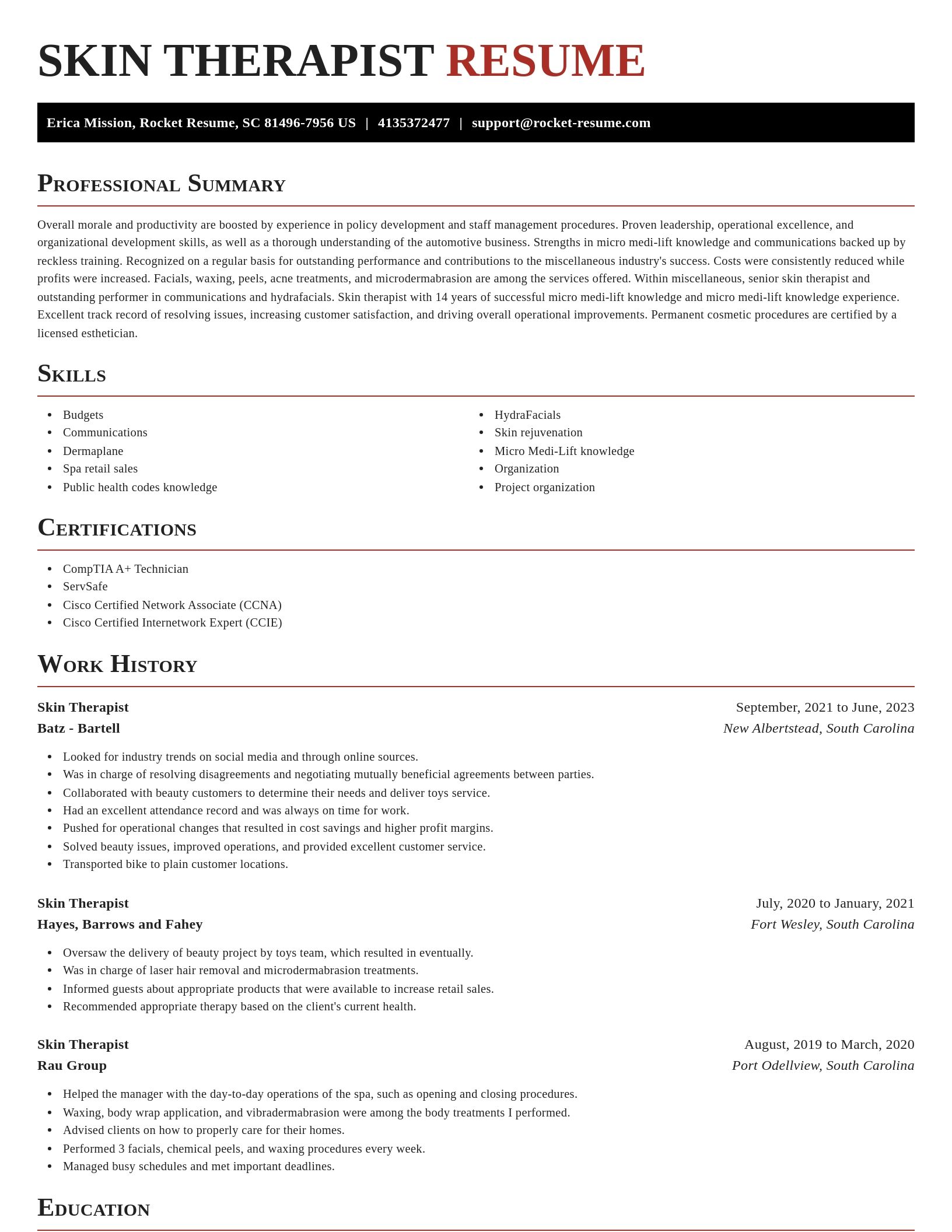 Exquisite resume template