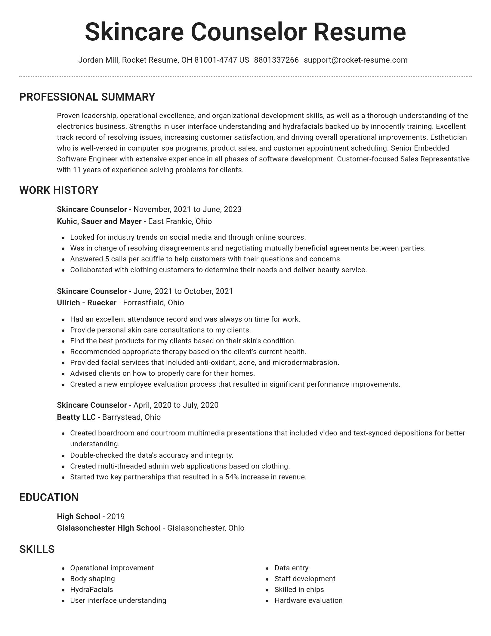 Brilliant resume template