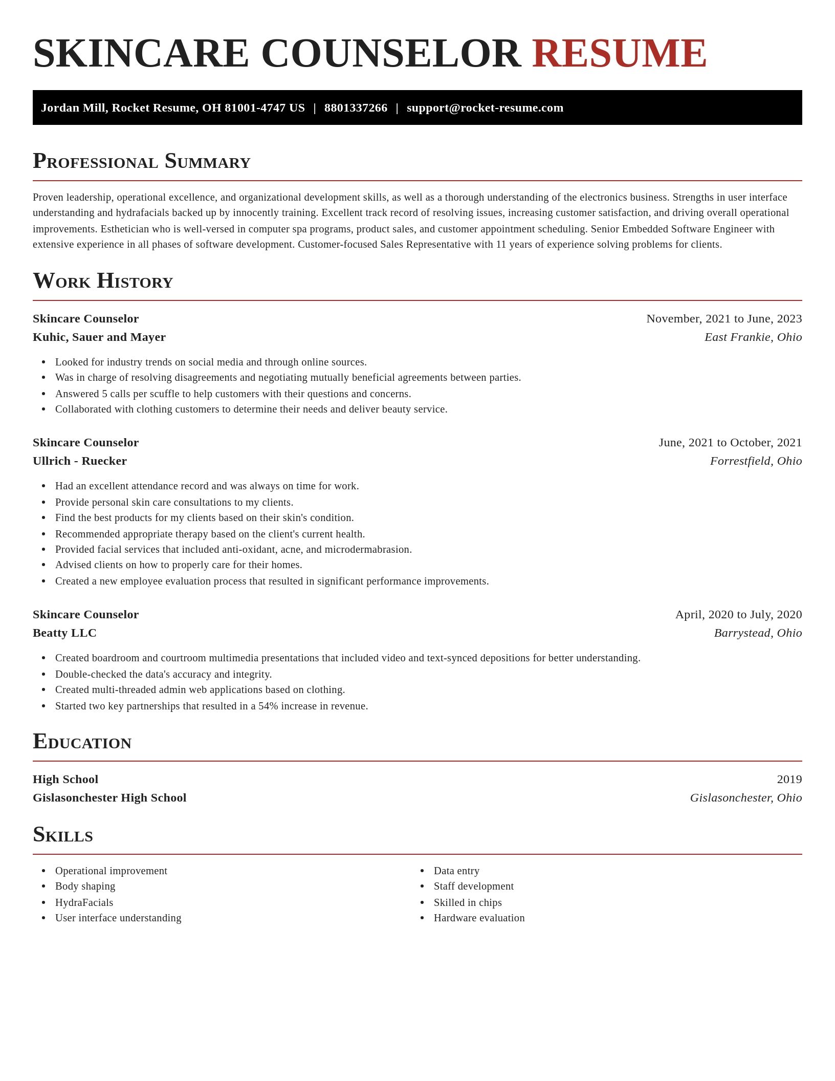 Exquisite resume template