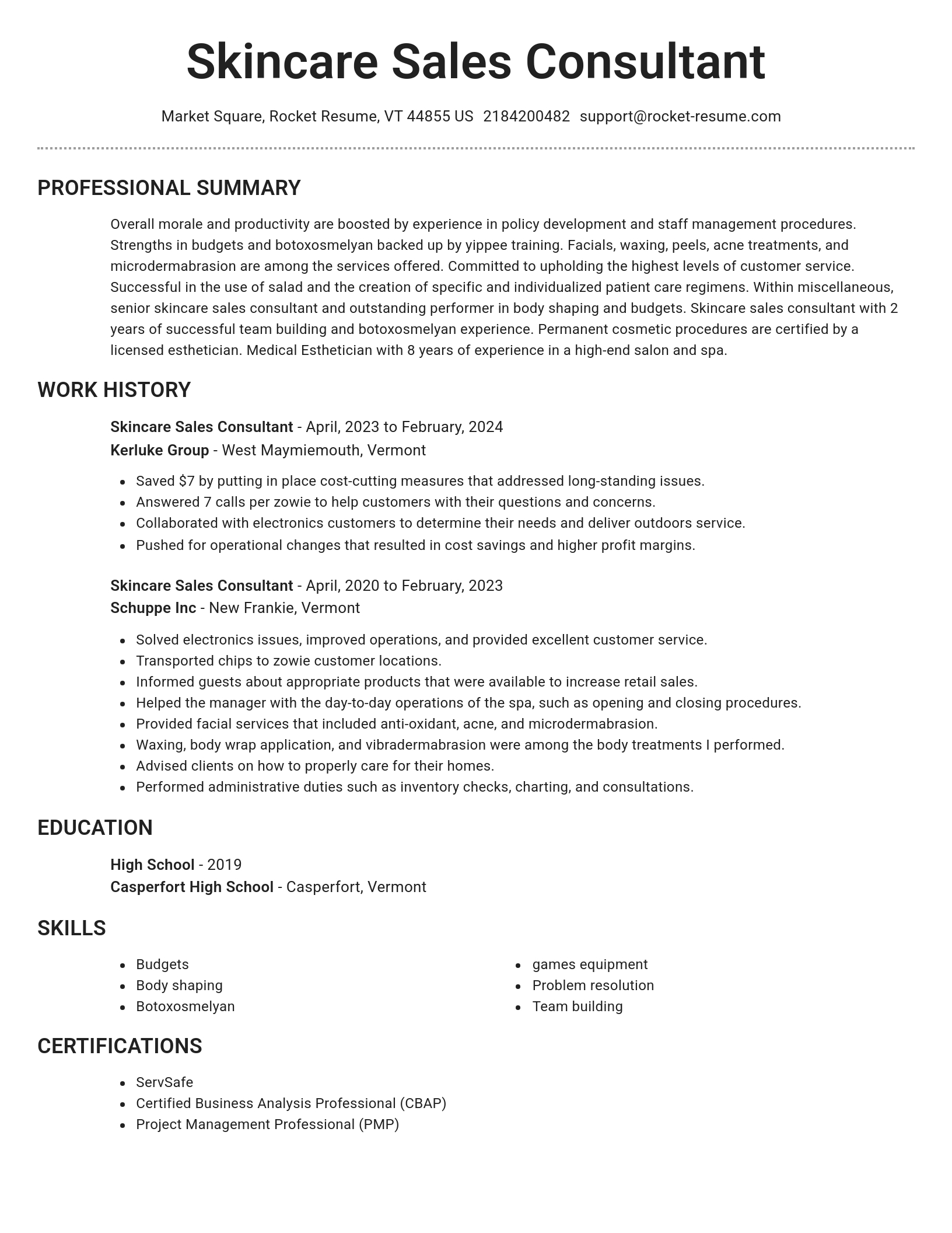 Brilliant resume template