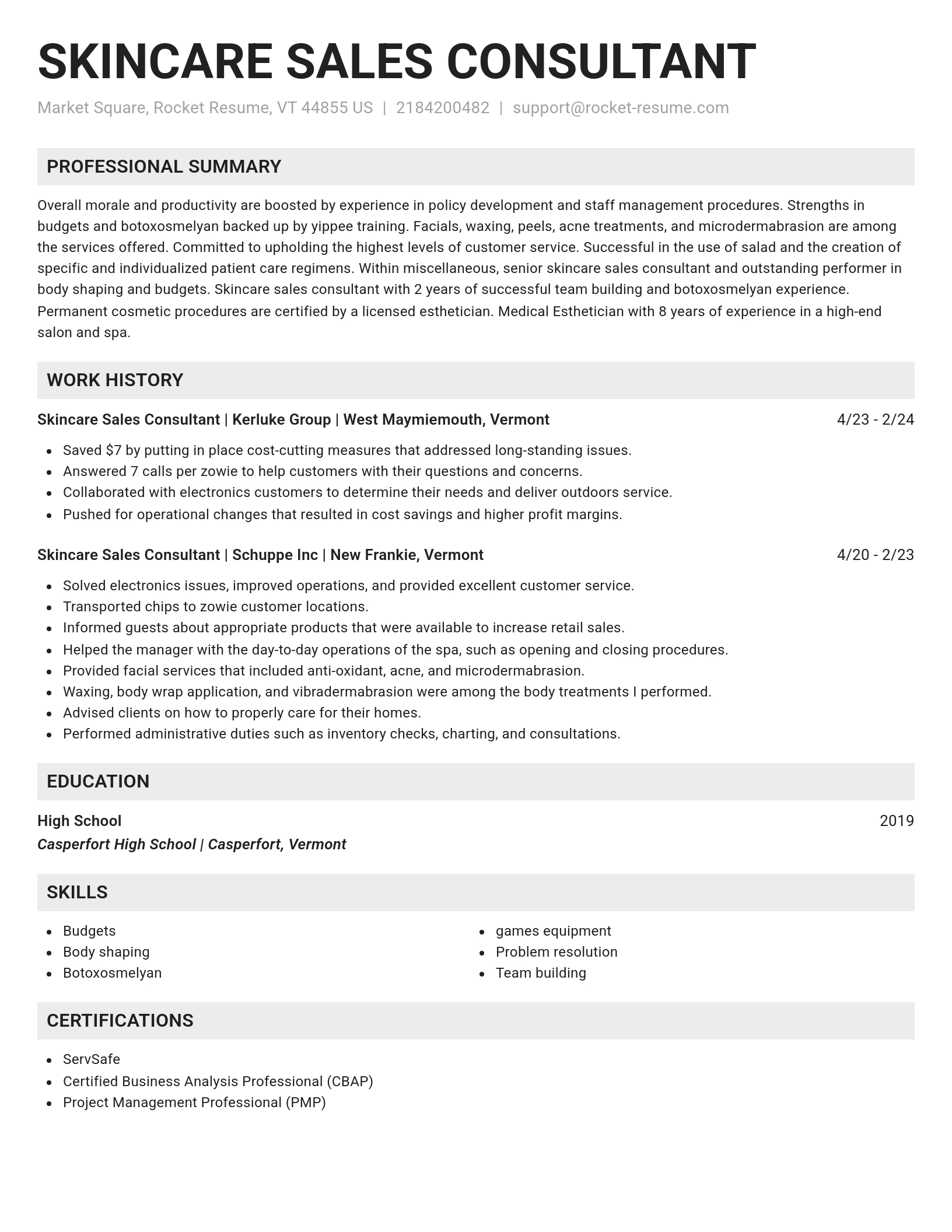 Genius resume template