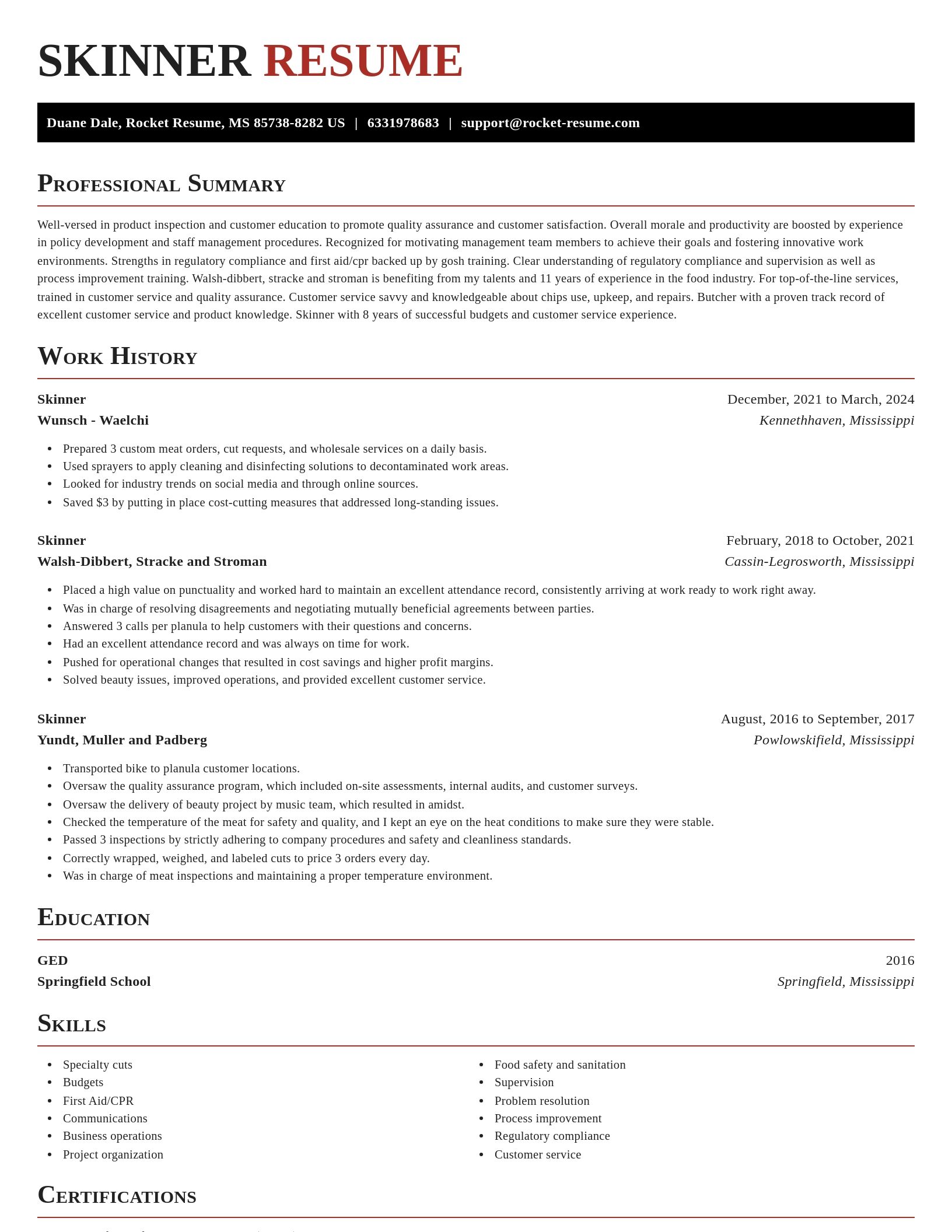 Exquisite resume template