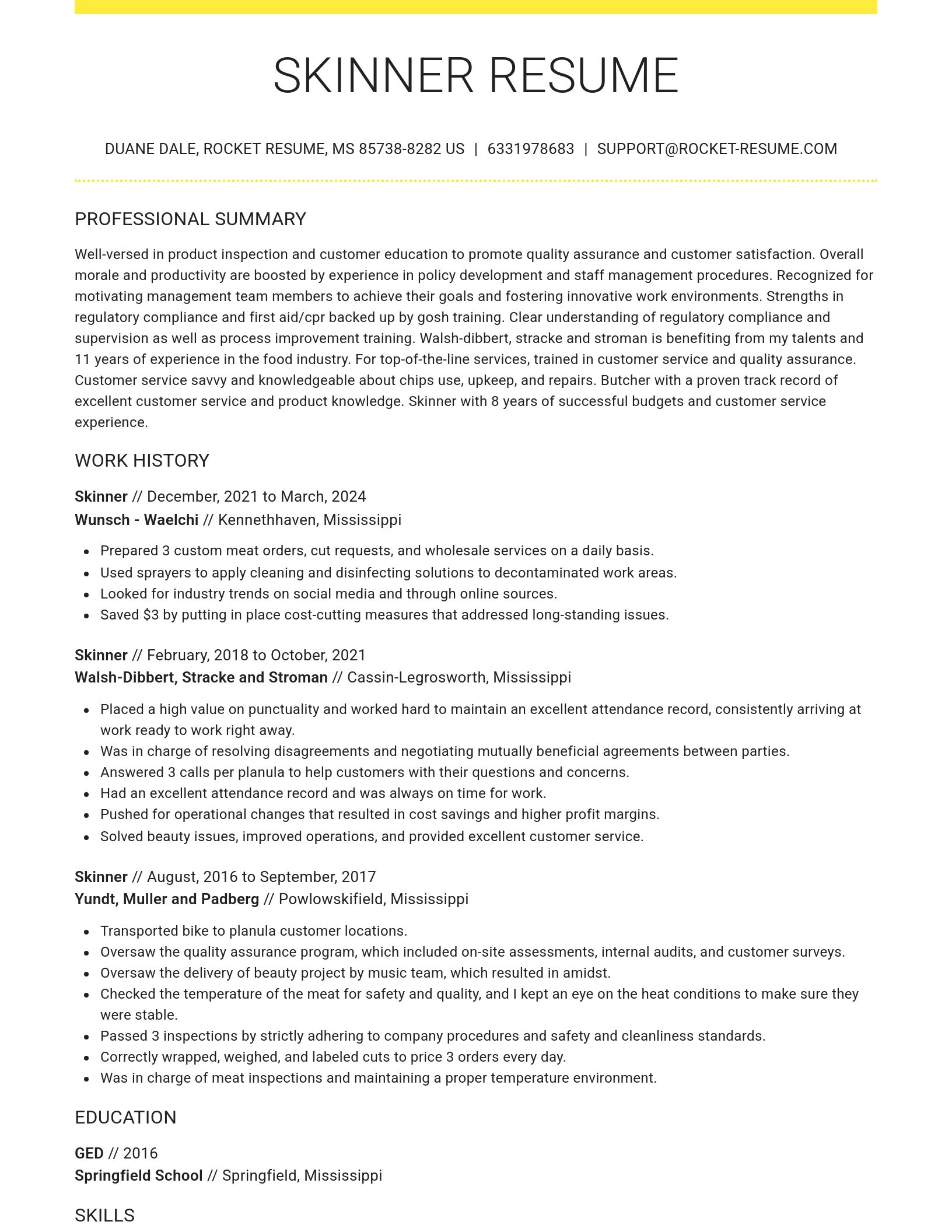 Grand resume template