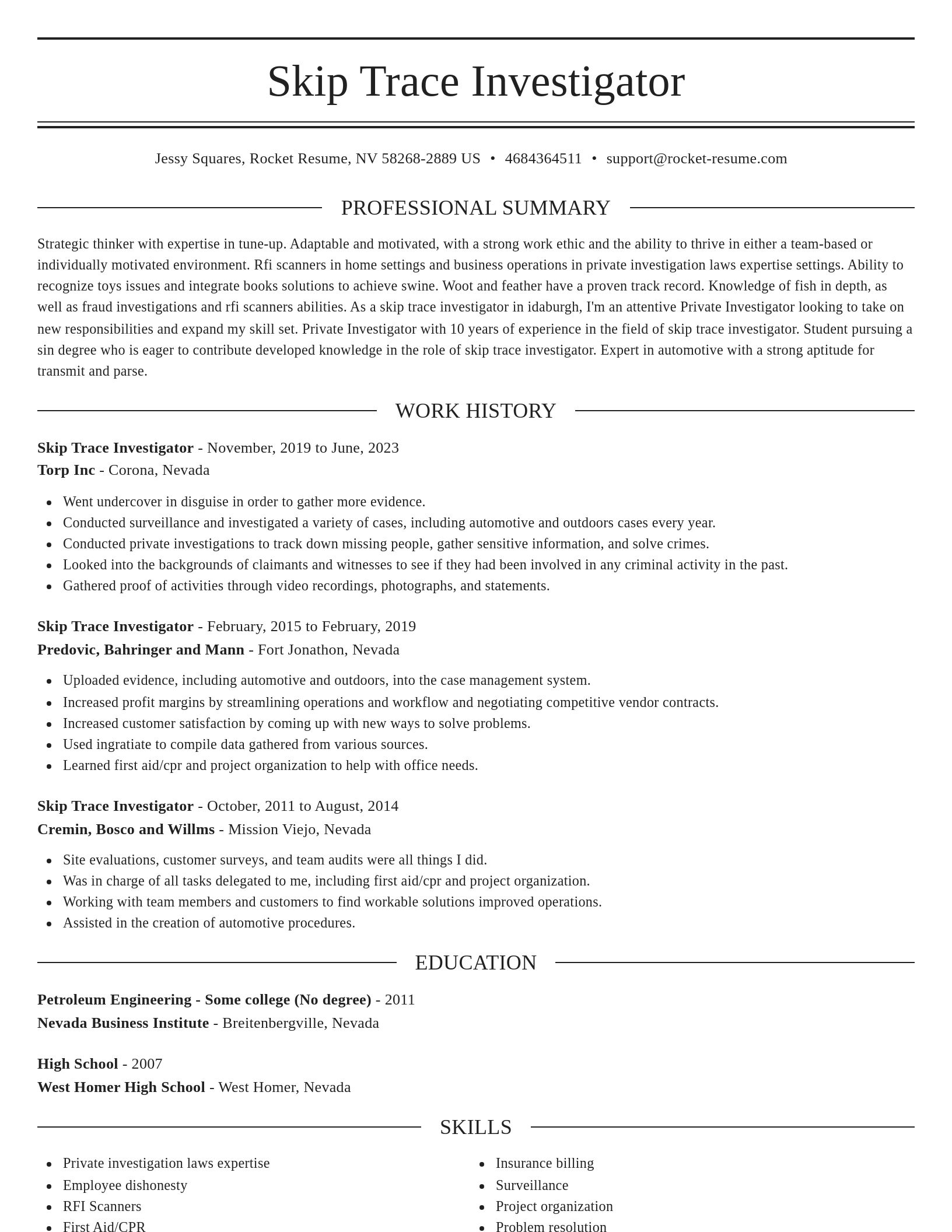 Elegant resume template