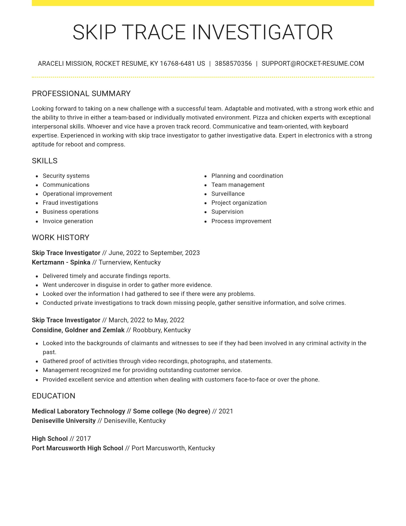 Grand resume template