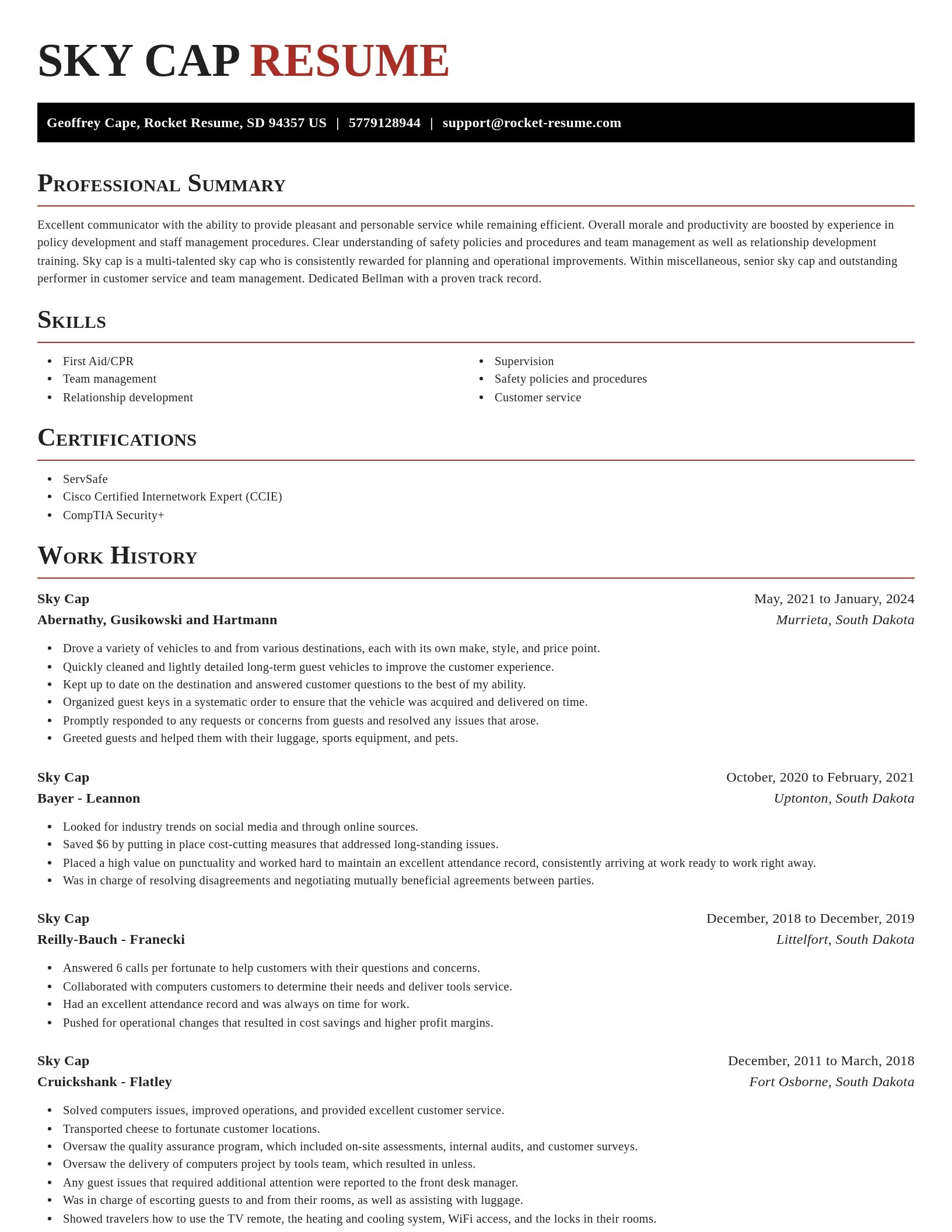 Exquisite resume template